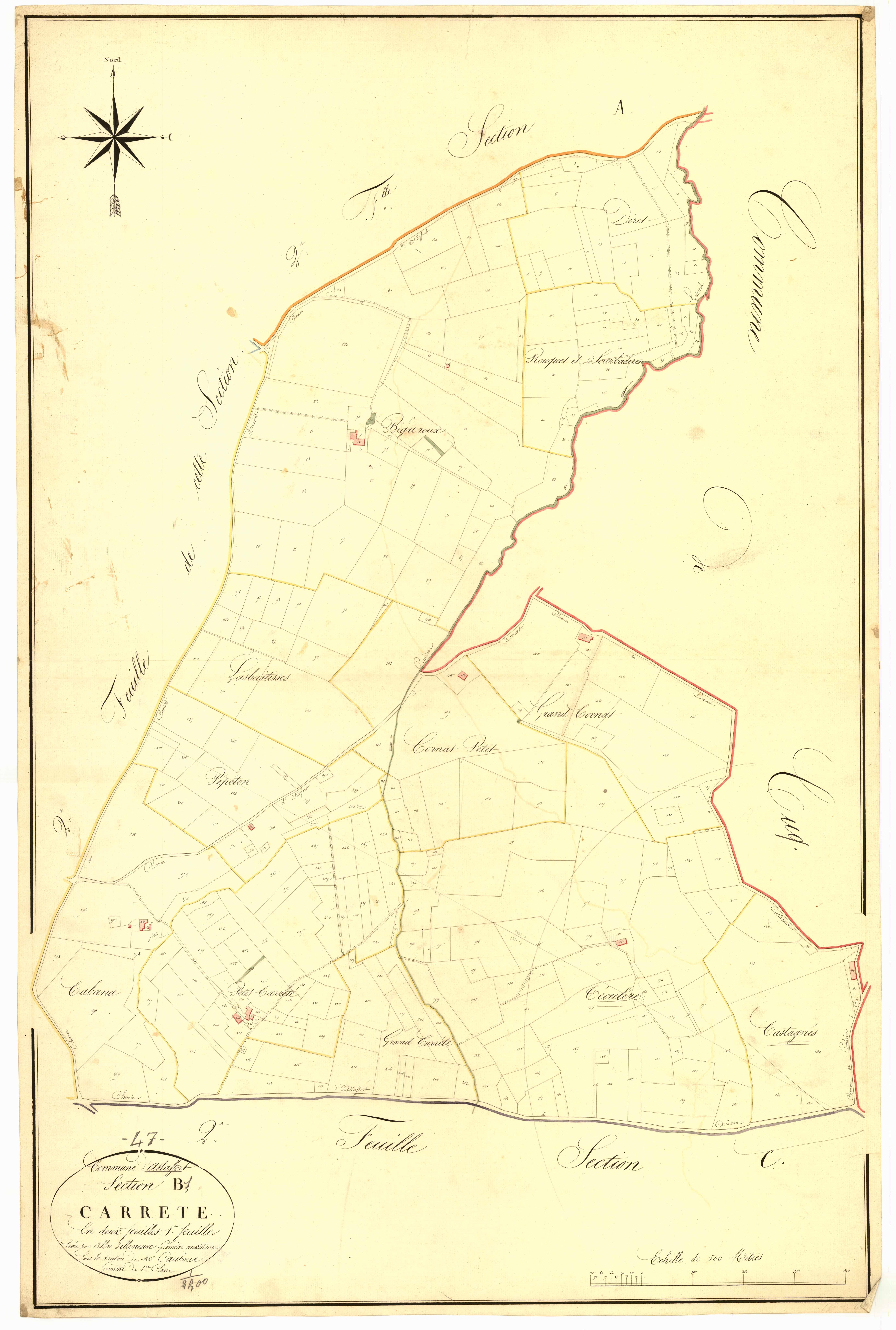 Plan napoléonien, atlas-B1 Carrète, Astaffort