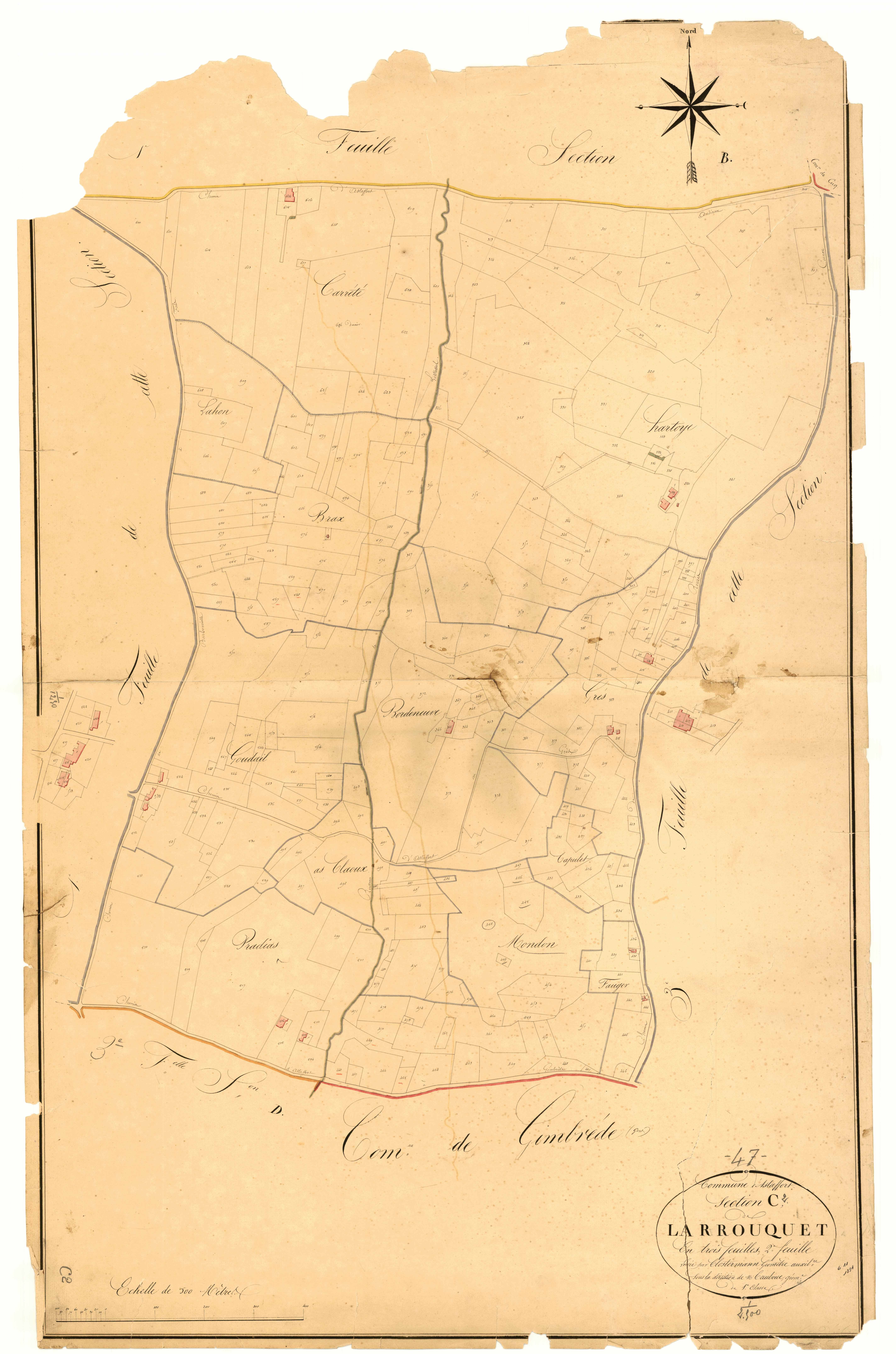 Plan napoléonien, atlas-C2 Larrouquet, Astaffort