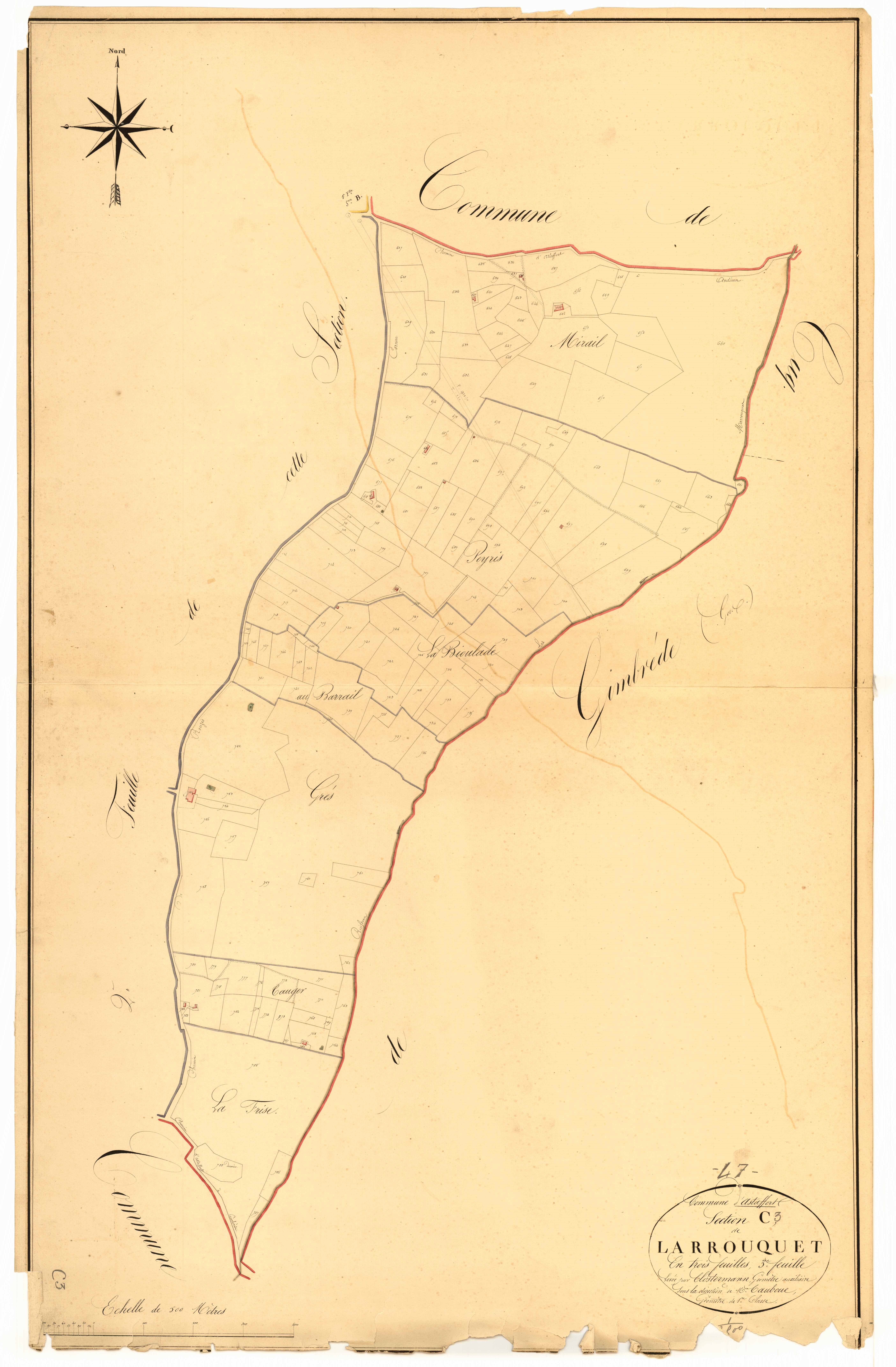 Plan napoléonien, atlas-C3 Larrouquet, Astaffort