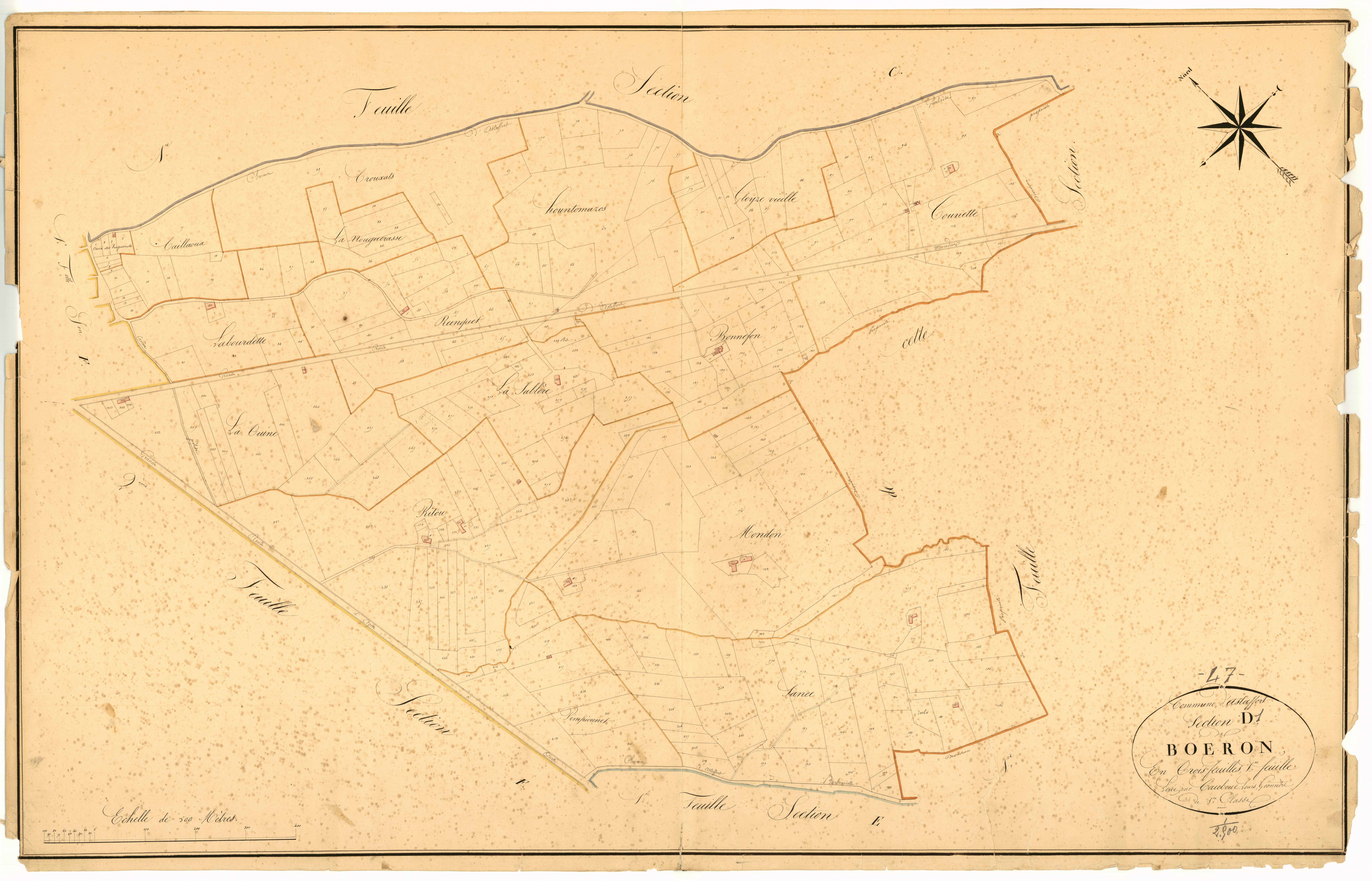 Plan napoléonien, atlas-D1 Boéron, Astaffort