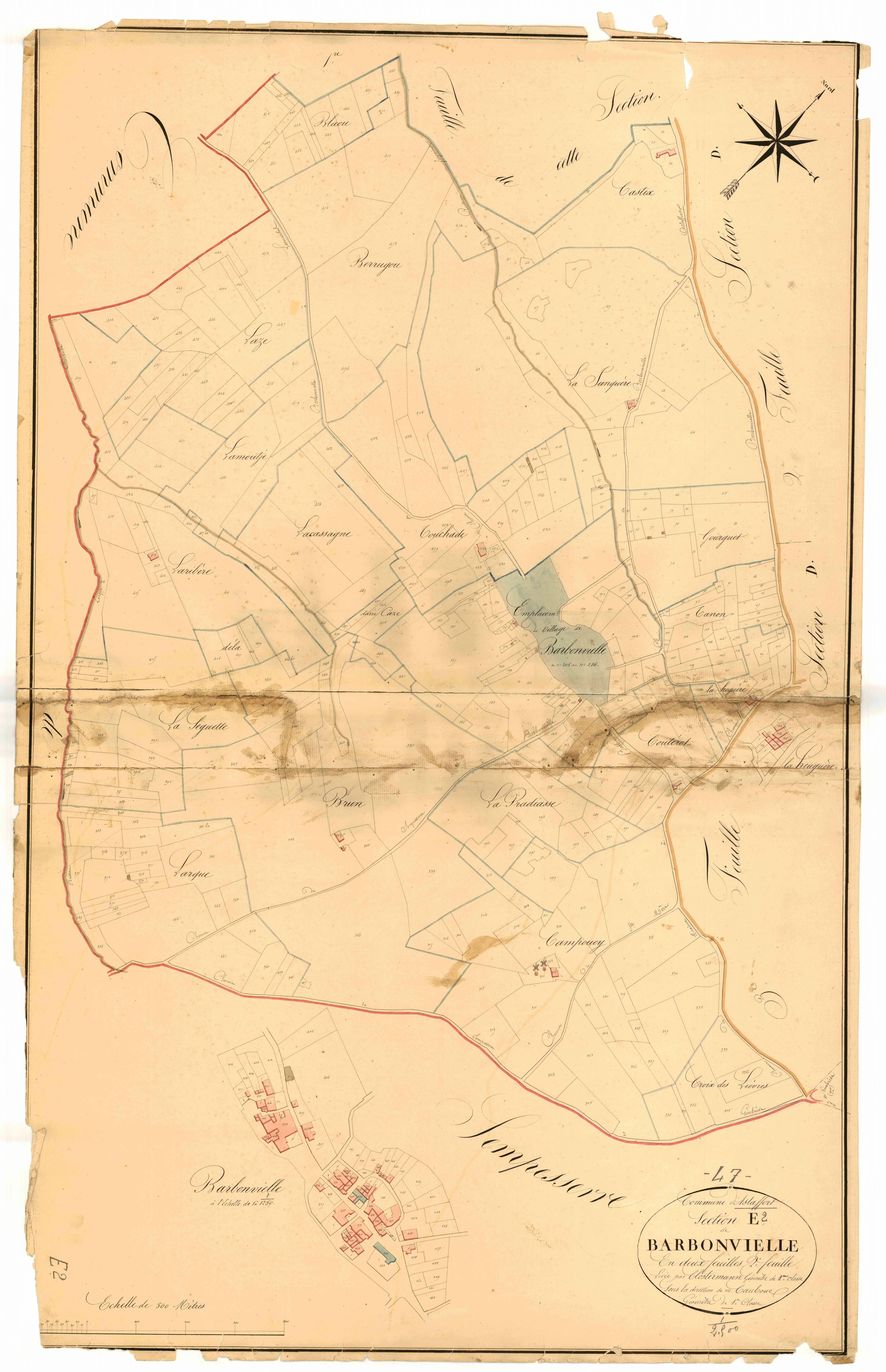 Plan napoléonien, atlas-E2 Barbonvielle, Astaffort