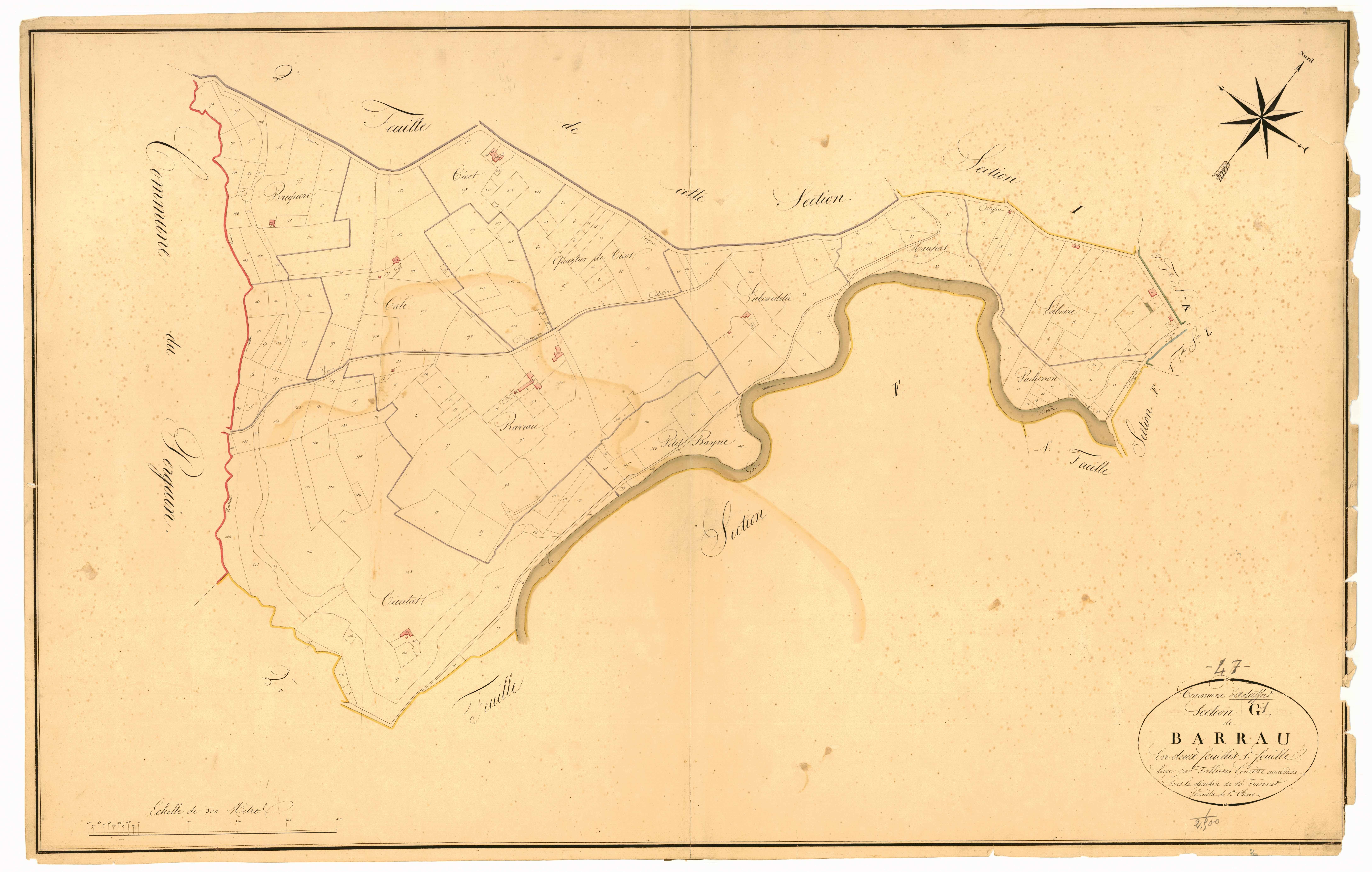 Plan napoléonien, atlas-G1 Barrau, Astaffort