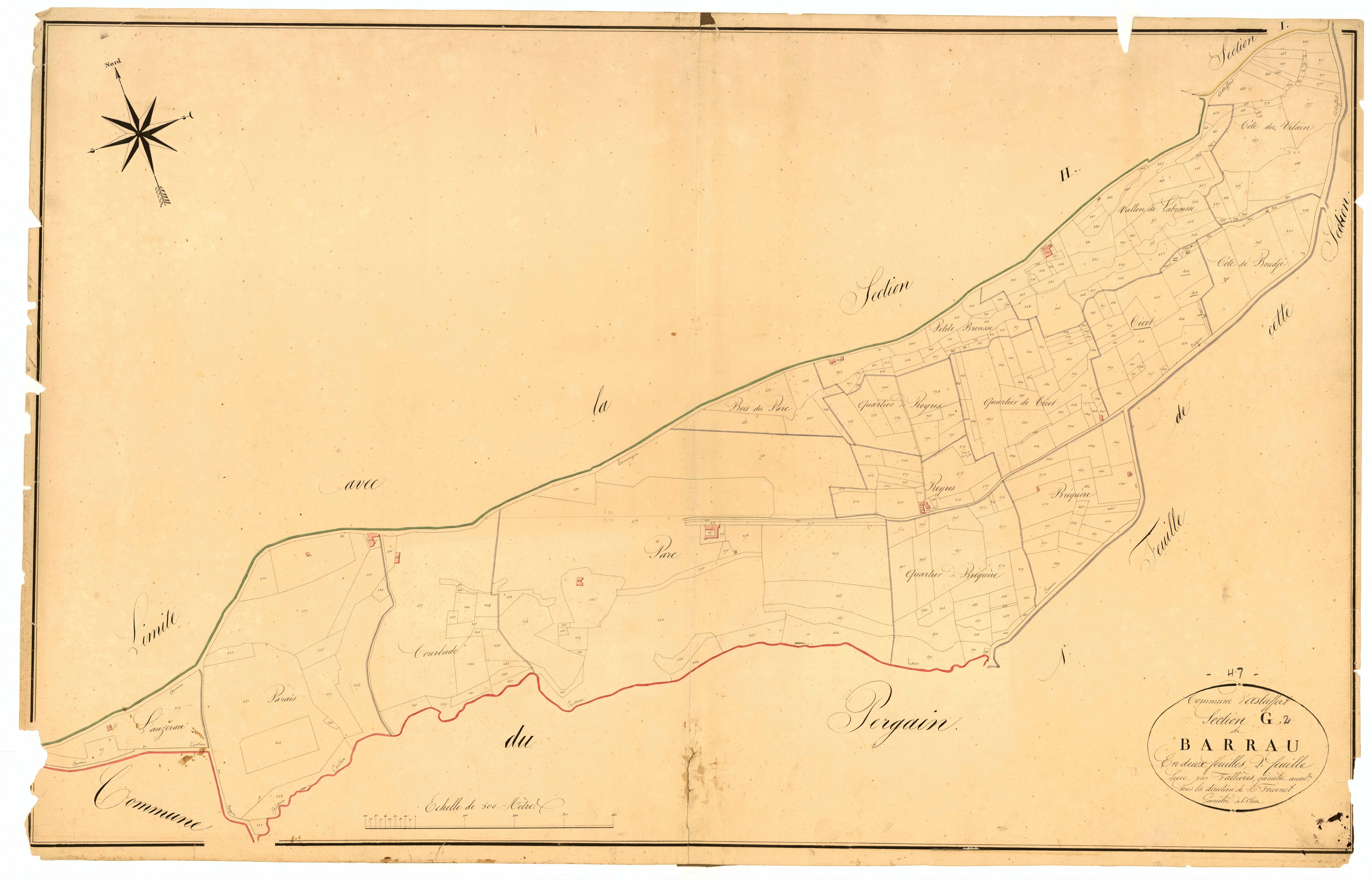 Plan napoléonien, atlas-G2 Barrau, Astaffort