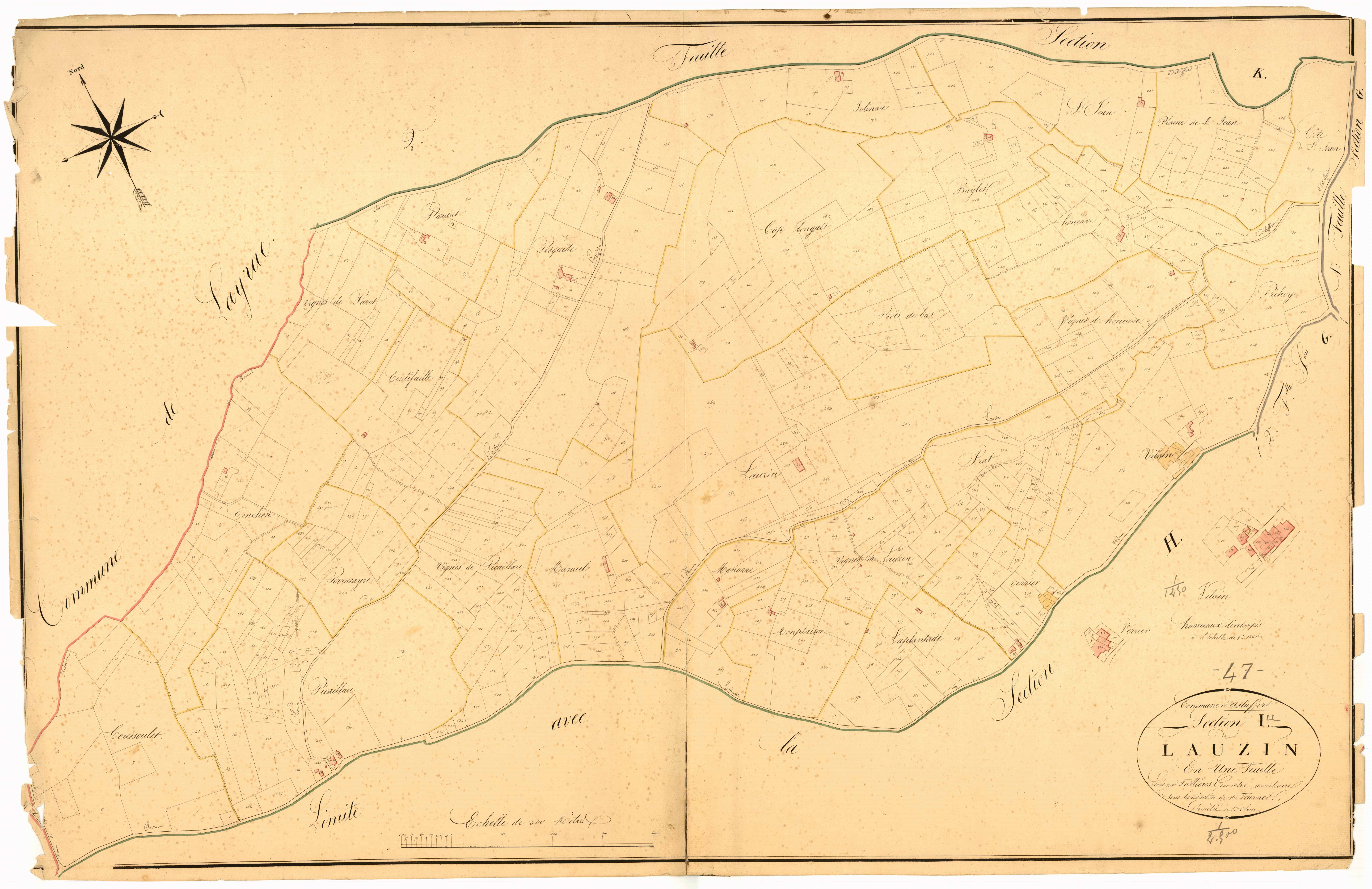 Plan napoléonien, atlas-I Lauzin, Astaffort