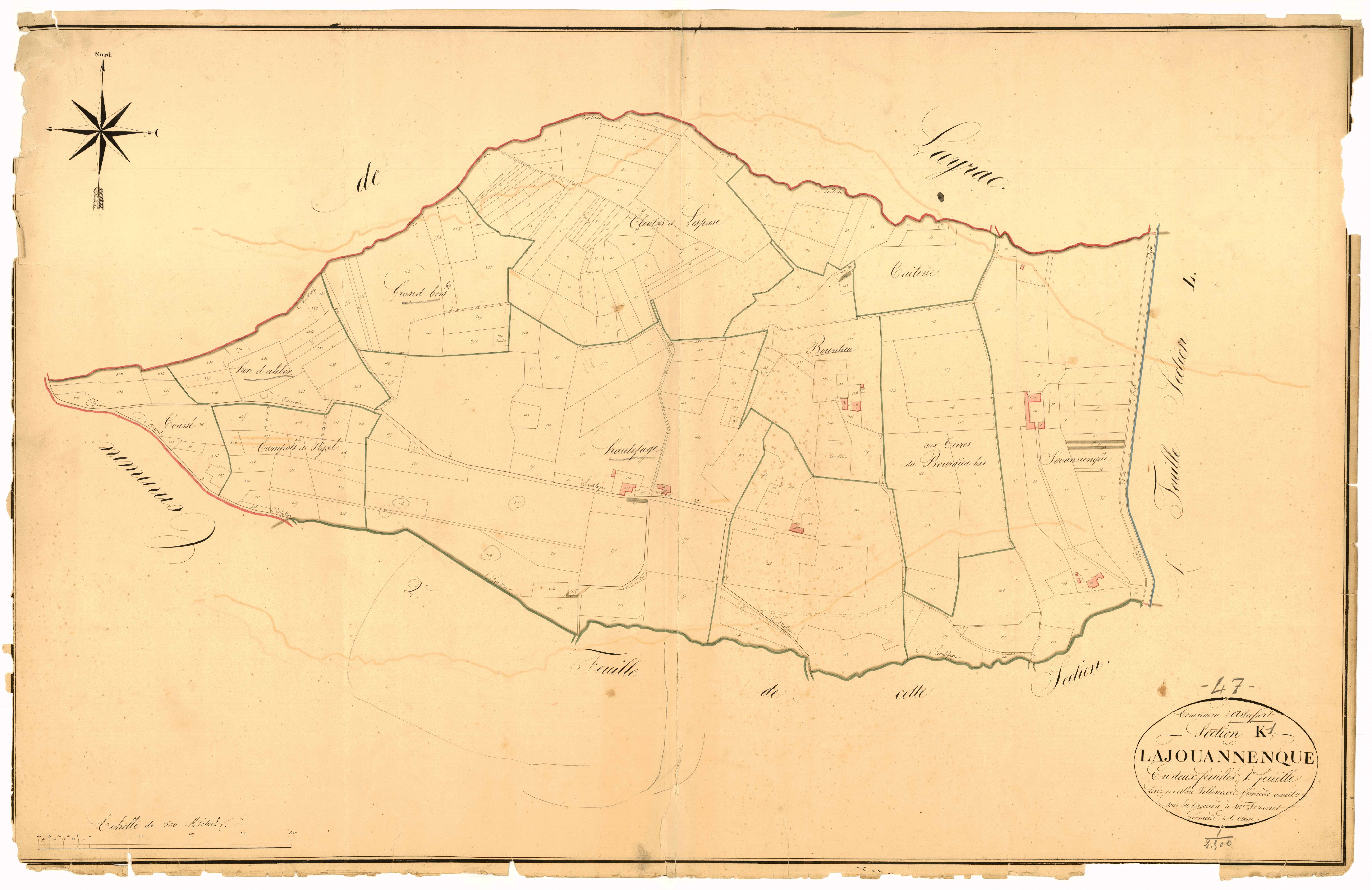 Plan napoléonien, atlas-K1 Lajouannenque, Astaffort