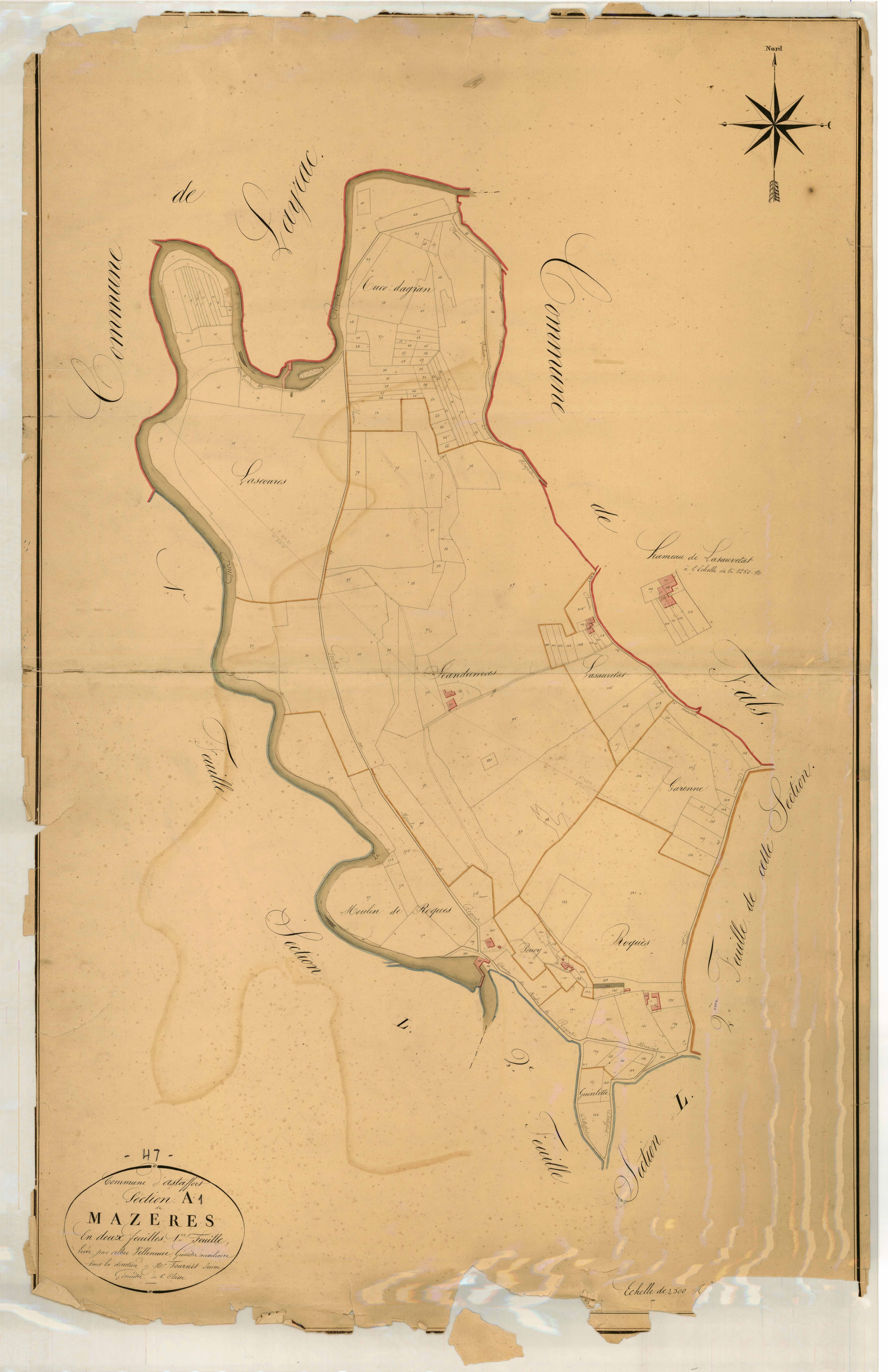 Plan napoléonien, atlas-A1 Mazères, Astaffort