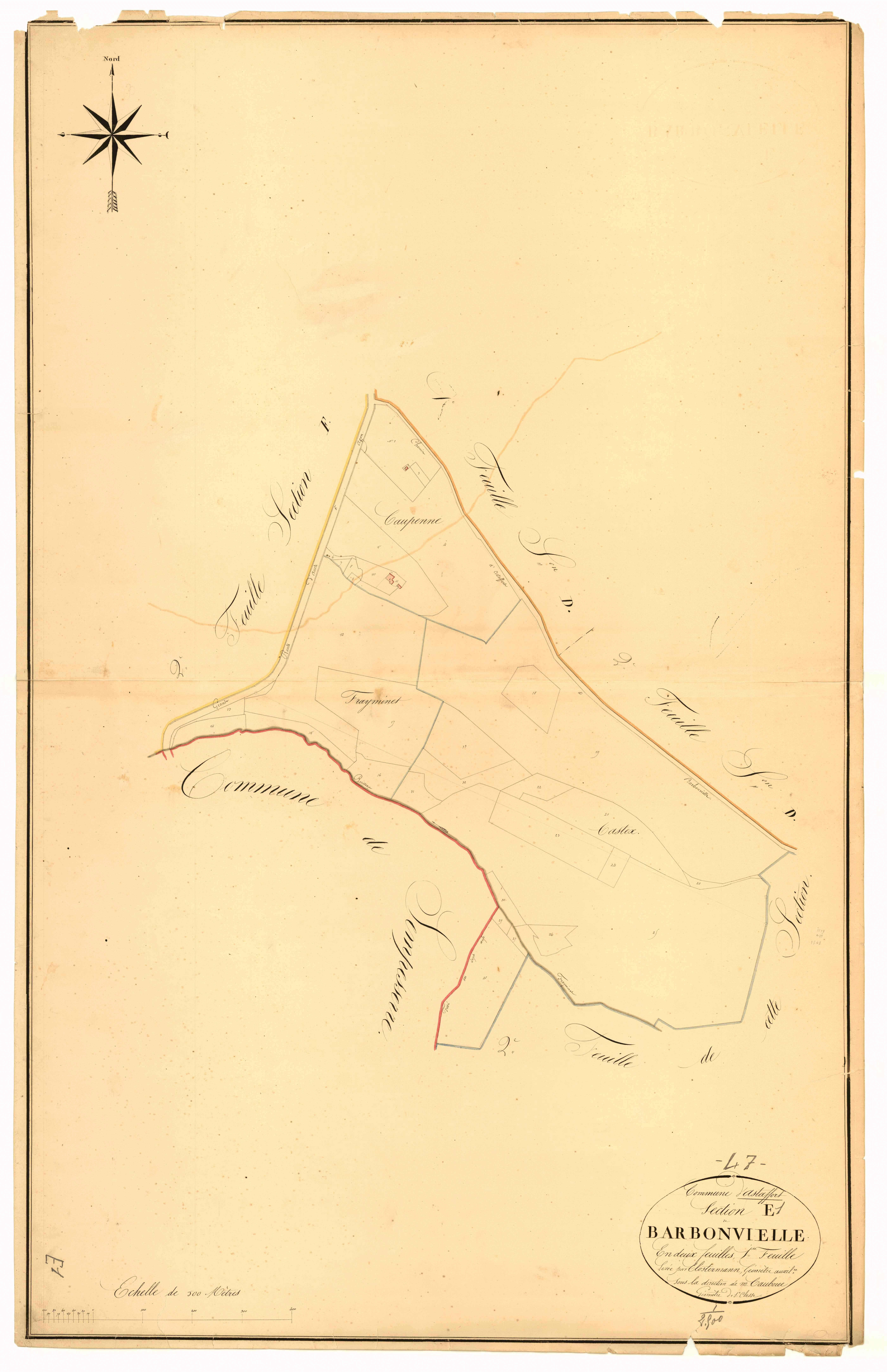 Plan napoléonien, atlas-E1 Barbonvielle, Astaffort
