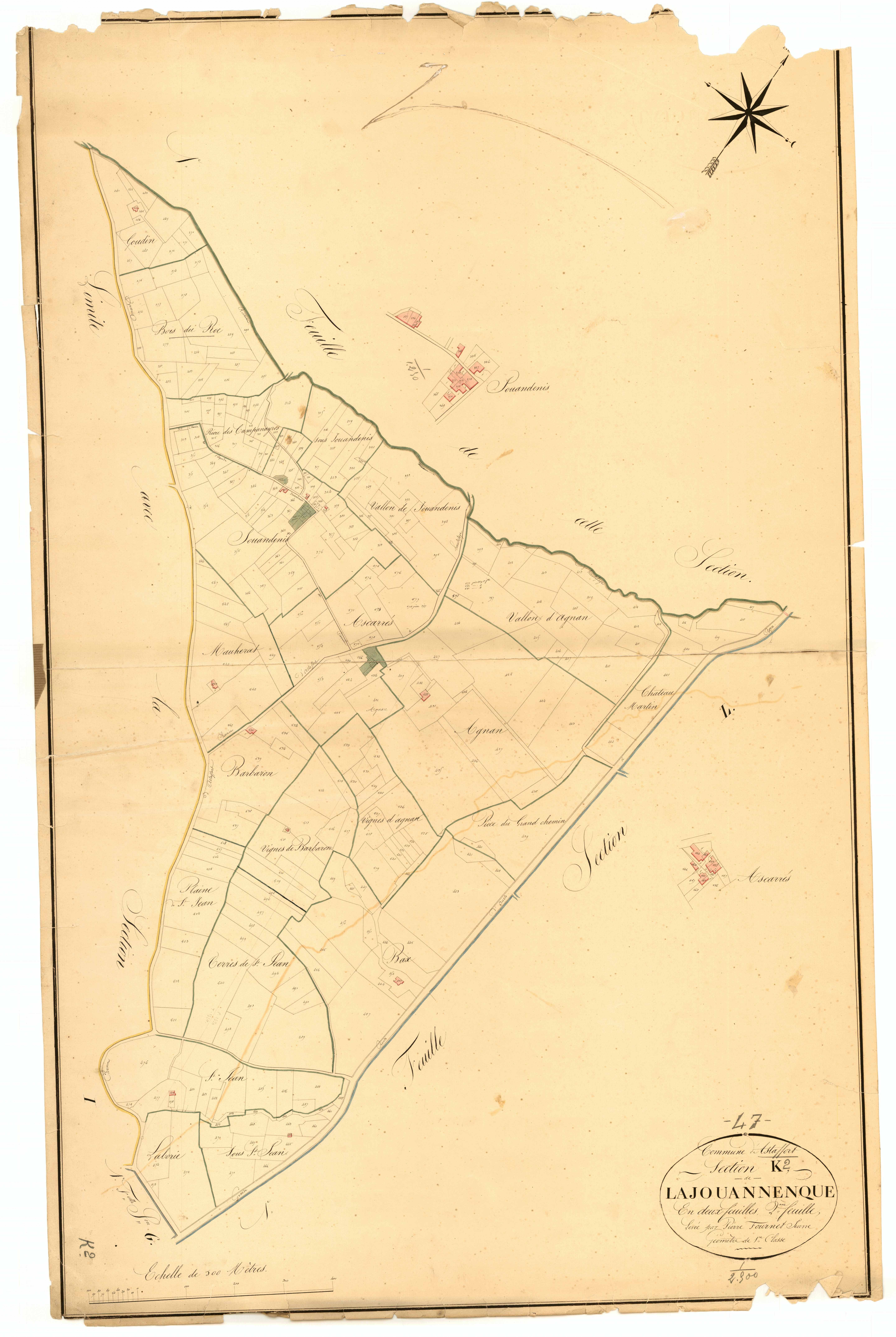 Plan napoléonien, atlas-K2 Lajouannenque, Astaffort