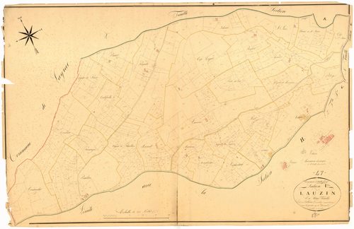 Plan napoléonien, atlas-I Lauzin, Astaffort