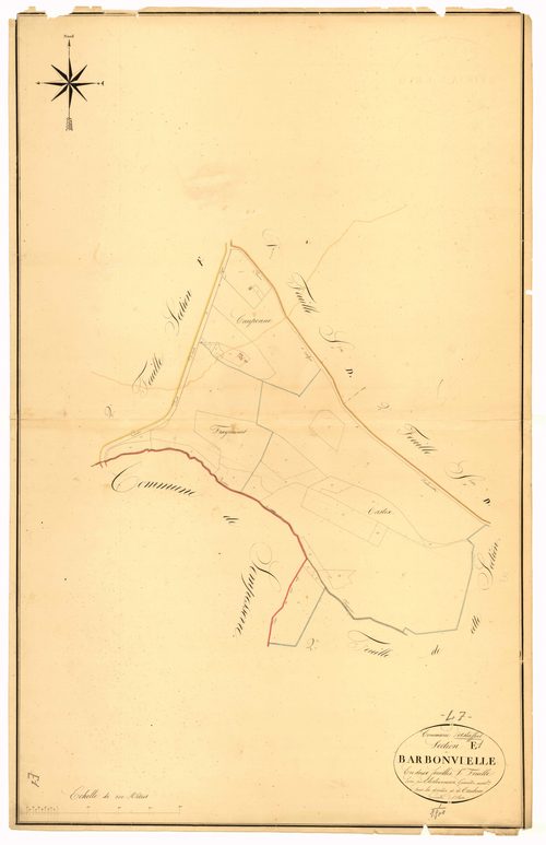 Plan napoléonien, atlas-E1 Barbonvielle, Astaffort