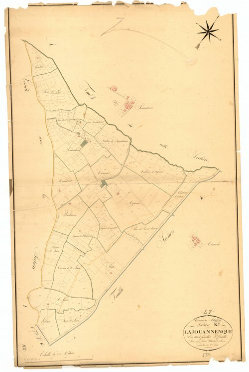 Plan napoléonien, atlas-K2 Lajouannenque, Astaffort