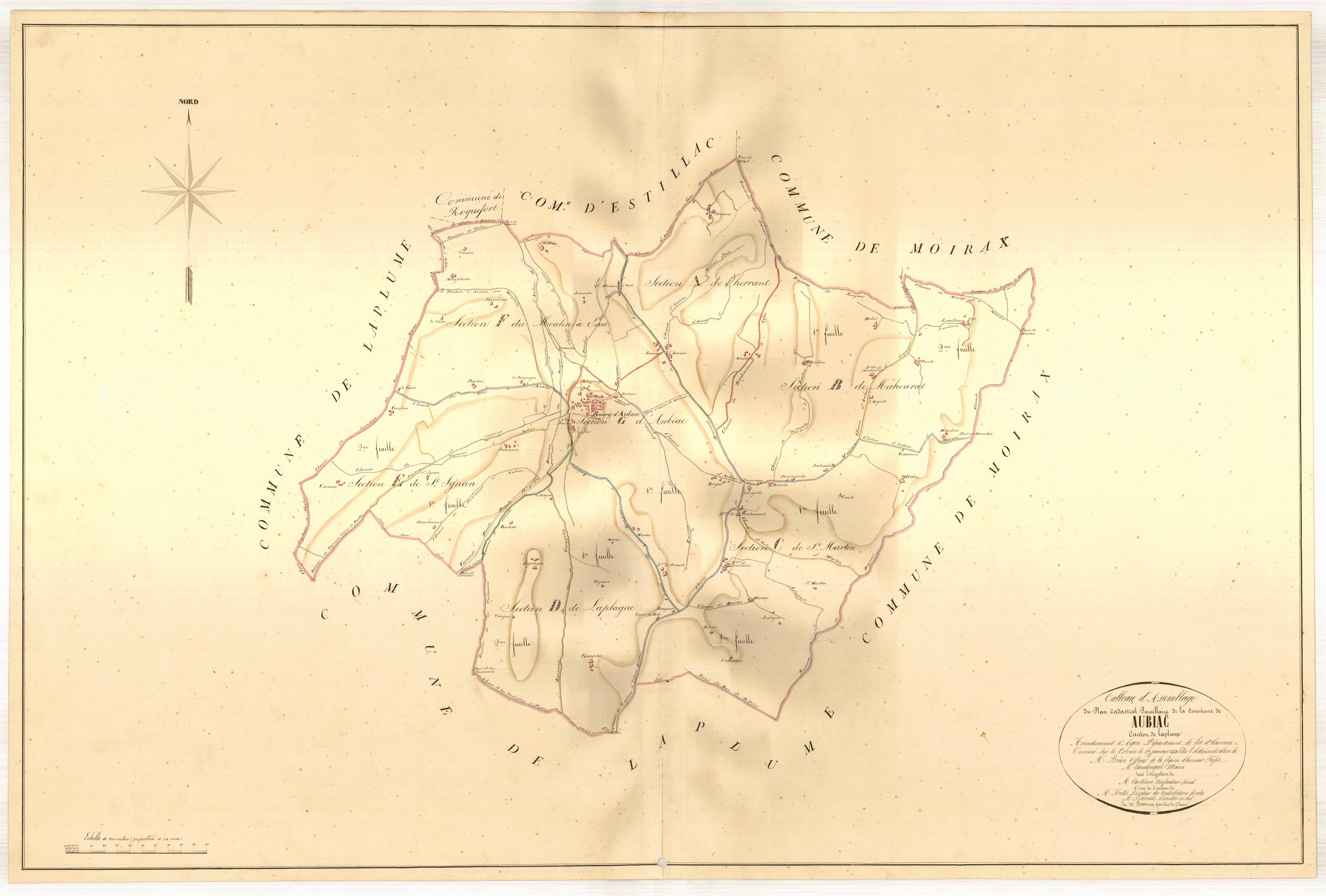 Plan napoléonien, atlas-TA, Aubiac