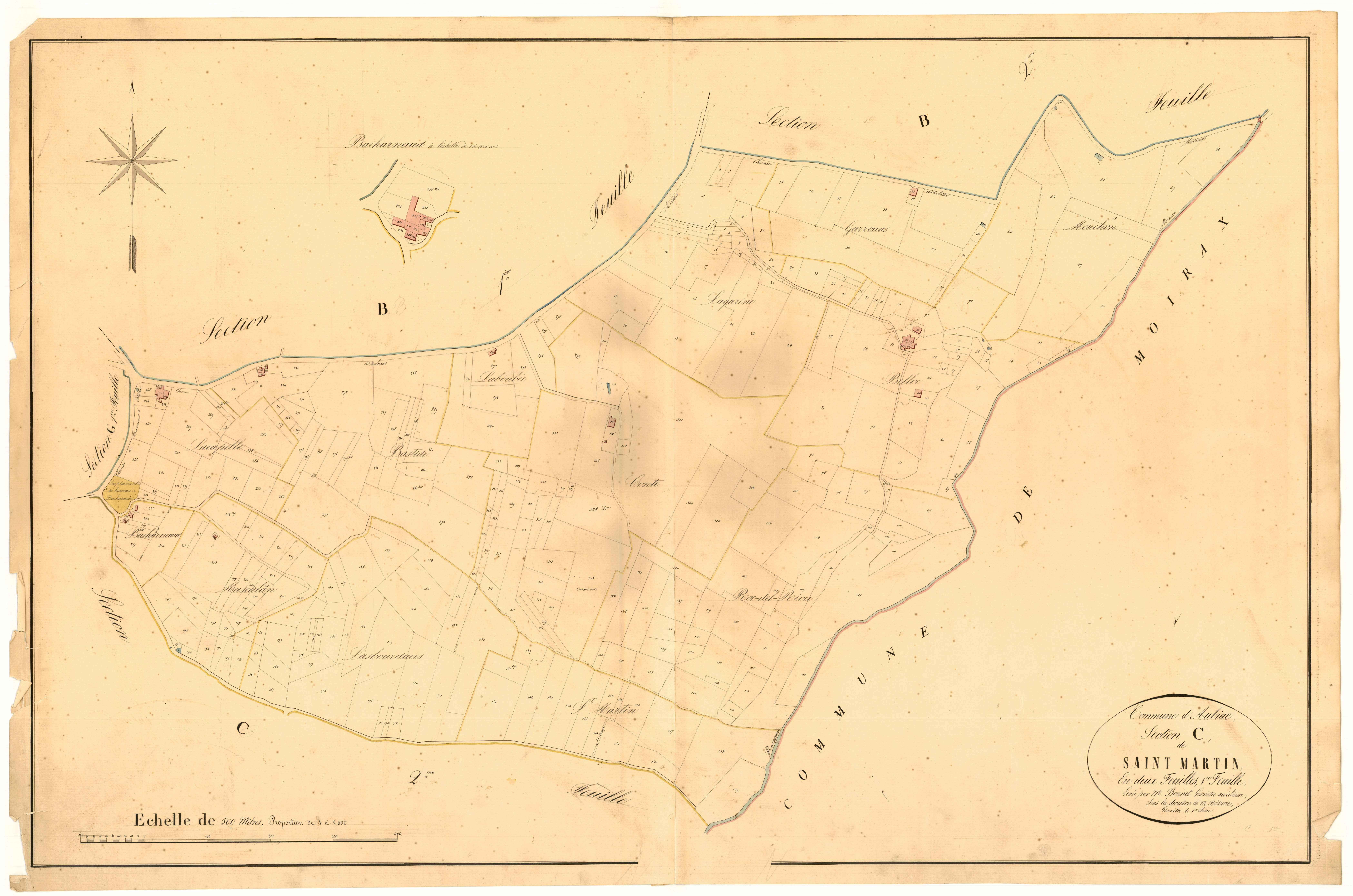 Plan napoléonien, atlas-C1 Saint-Martin, Aubiac