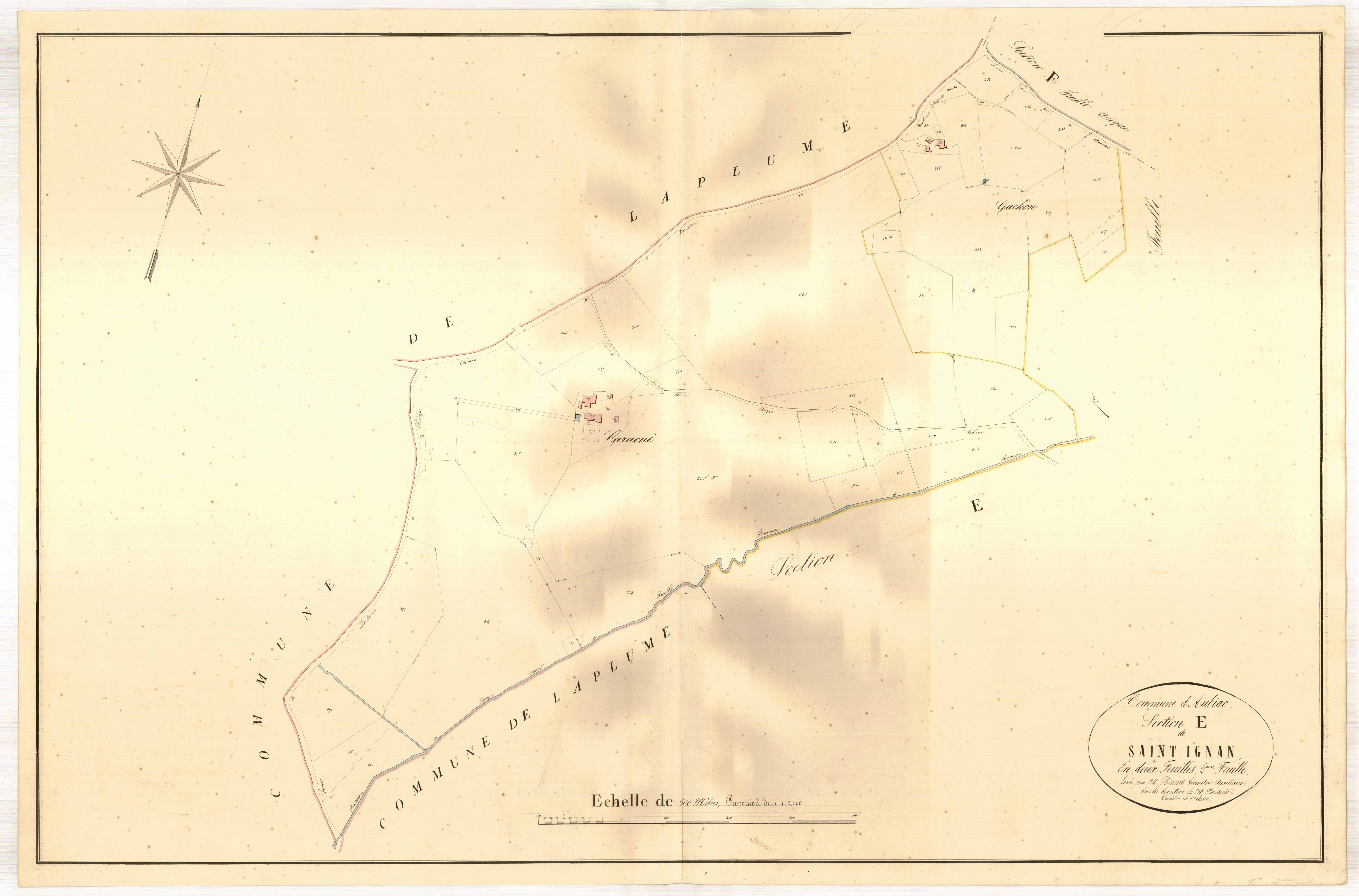 Plan napoléonien, atlas-E2 Saint-Ignan, Aubiac