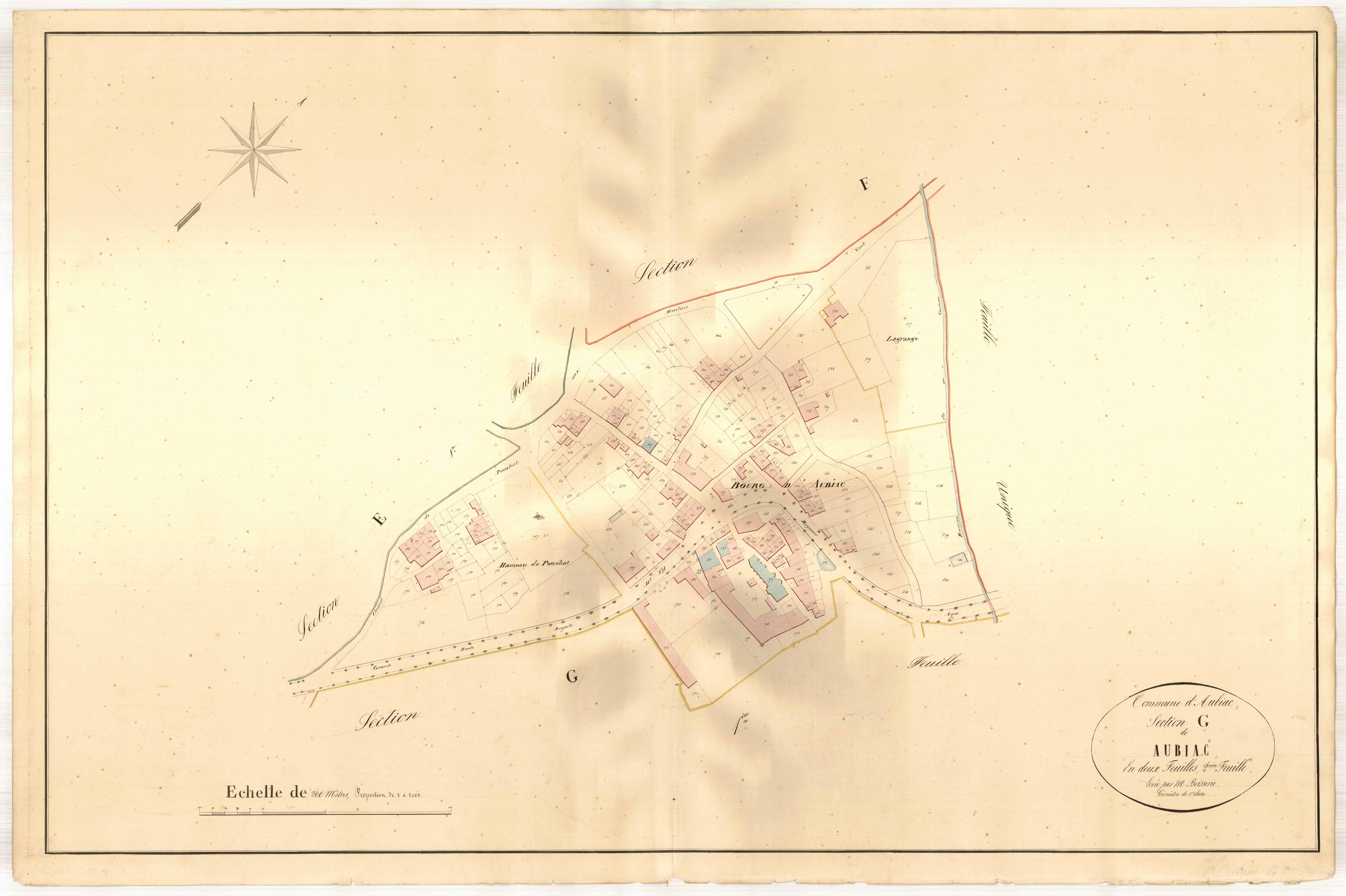 Plan napoléonien, atlas-G2 Aubiac, Aubiac