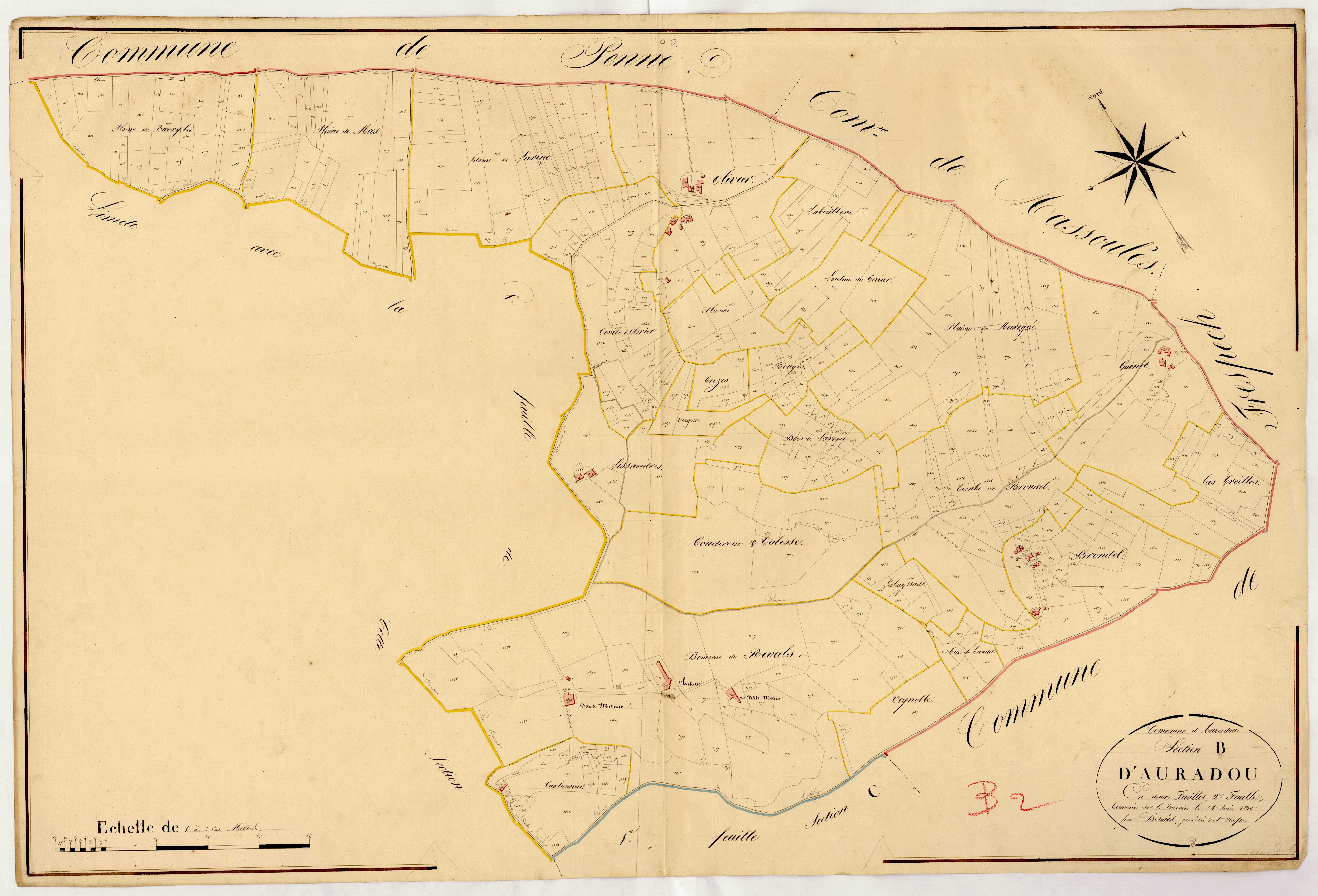 Plan napoléonien, atlas-B2 Auradou, Auradou