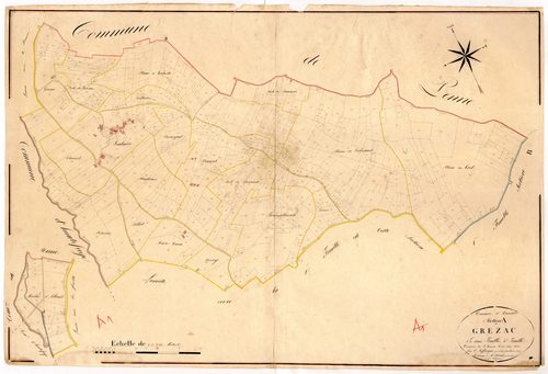 Plan napoléonien, atlas-A1 Grézac, Auradou
