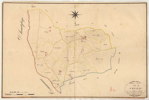 Plan napoléonien, atlas-A2 Grézac, Auradou