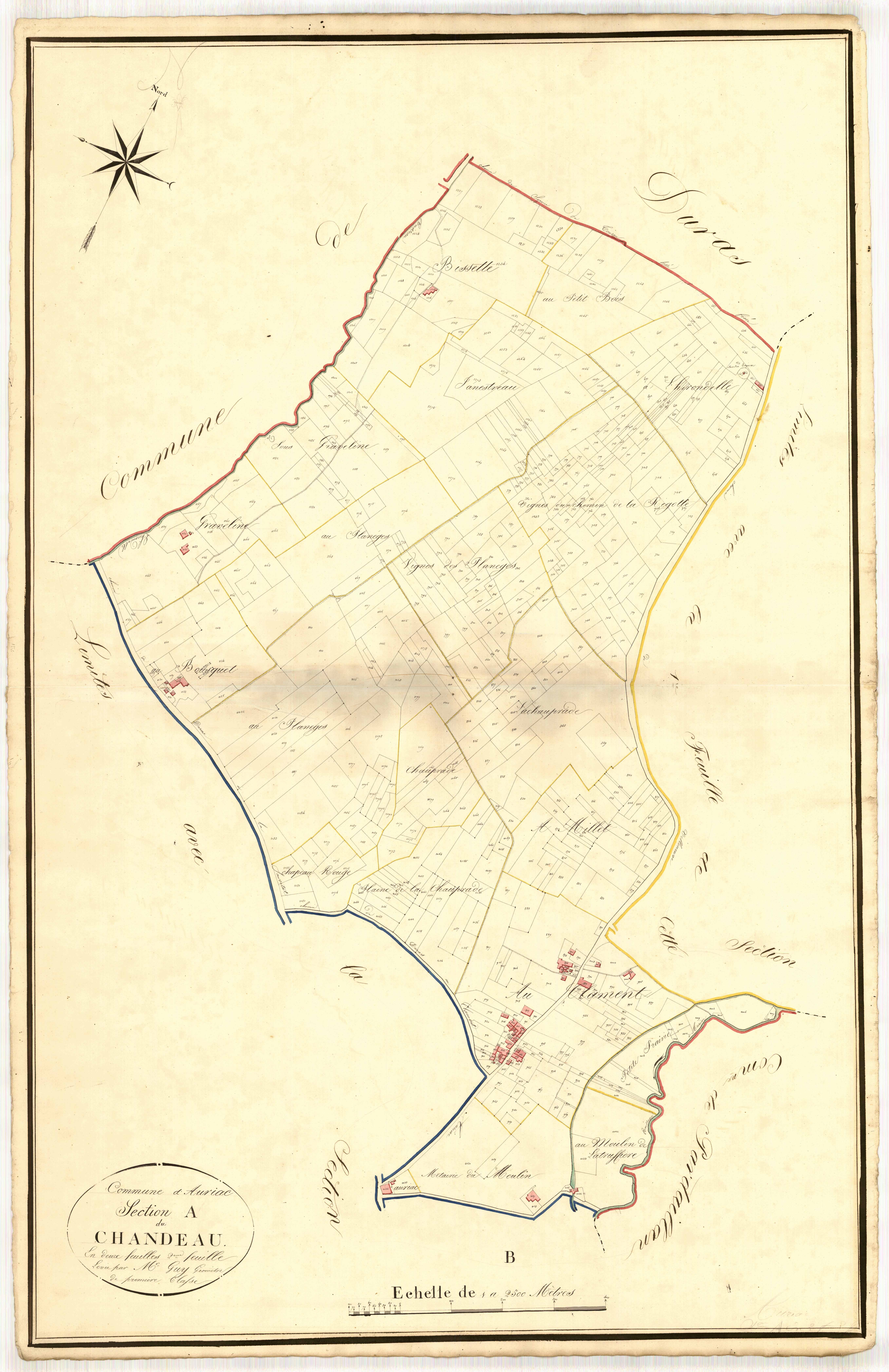 Plan napoléonien, atlas-A2 Le Chandeau, Auriac-sur-Dropt