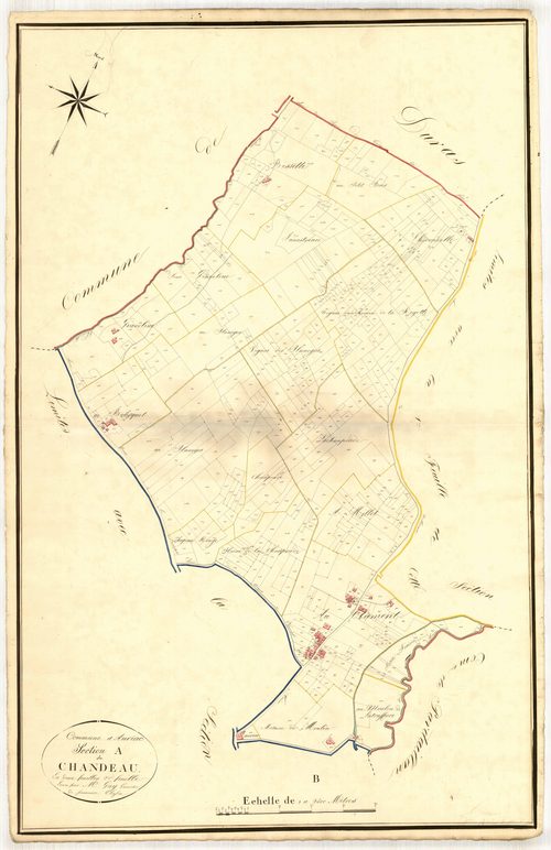 Plan napoléonien, atlas-A2 Le Chandeau, Auriac-sur-Dropt