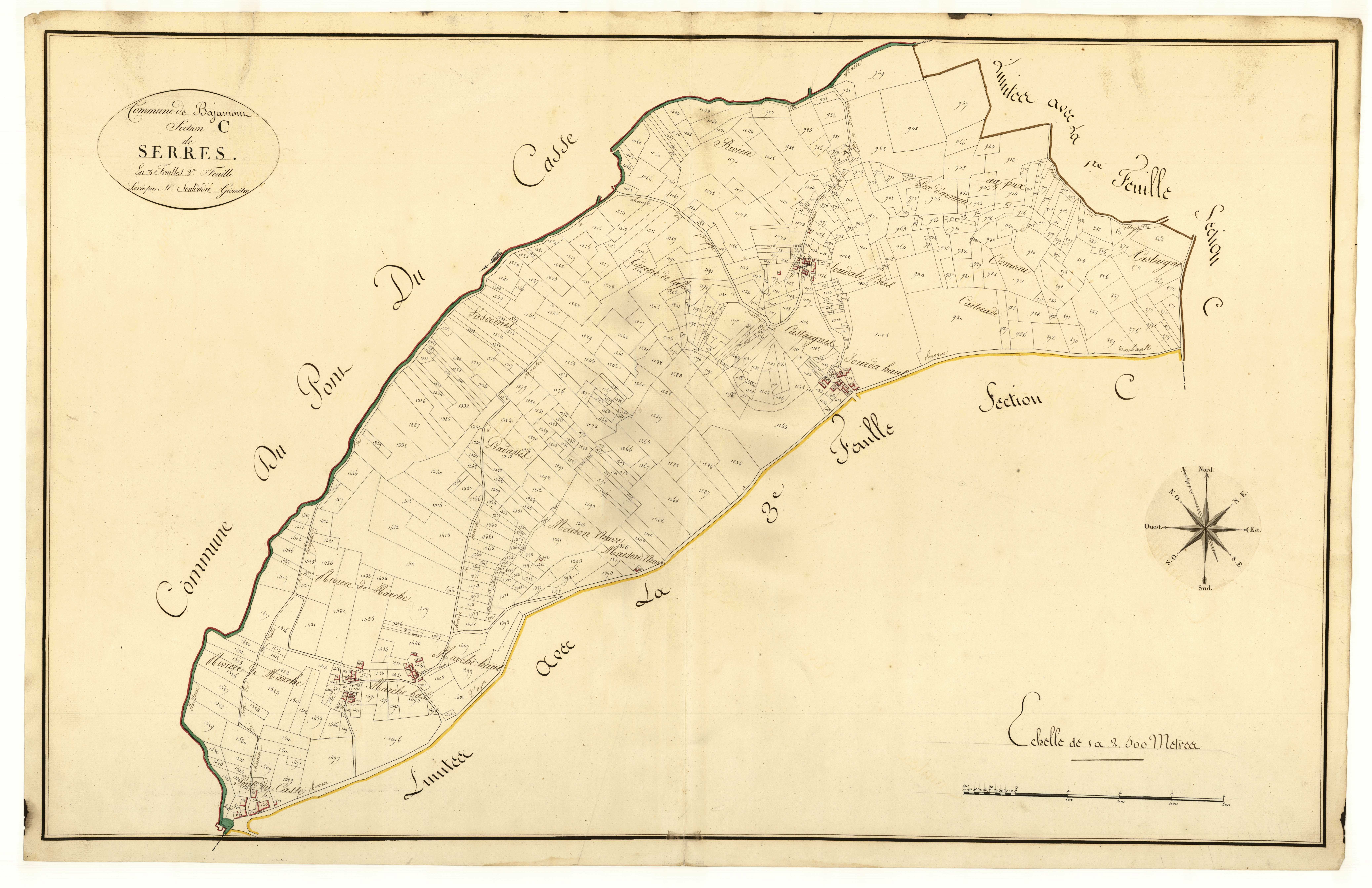 Plan primitif, atlas-C2 Serres, Bajamont