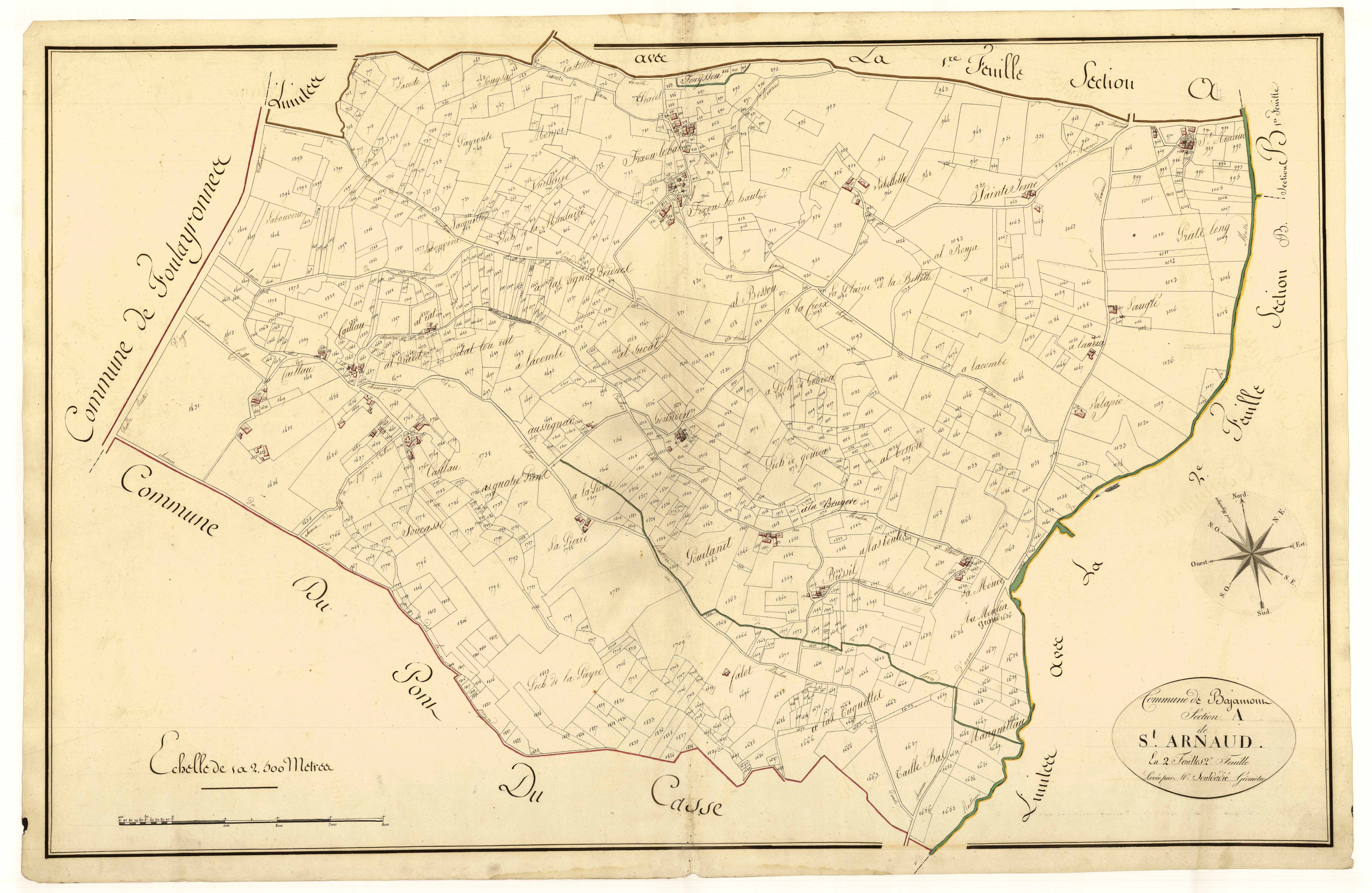 Plan primitif, atlas-A2 Saint-Arnaud, Bajamont