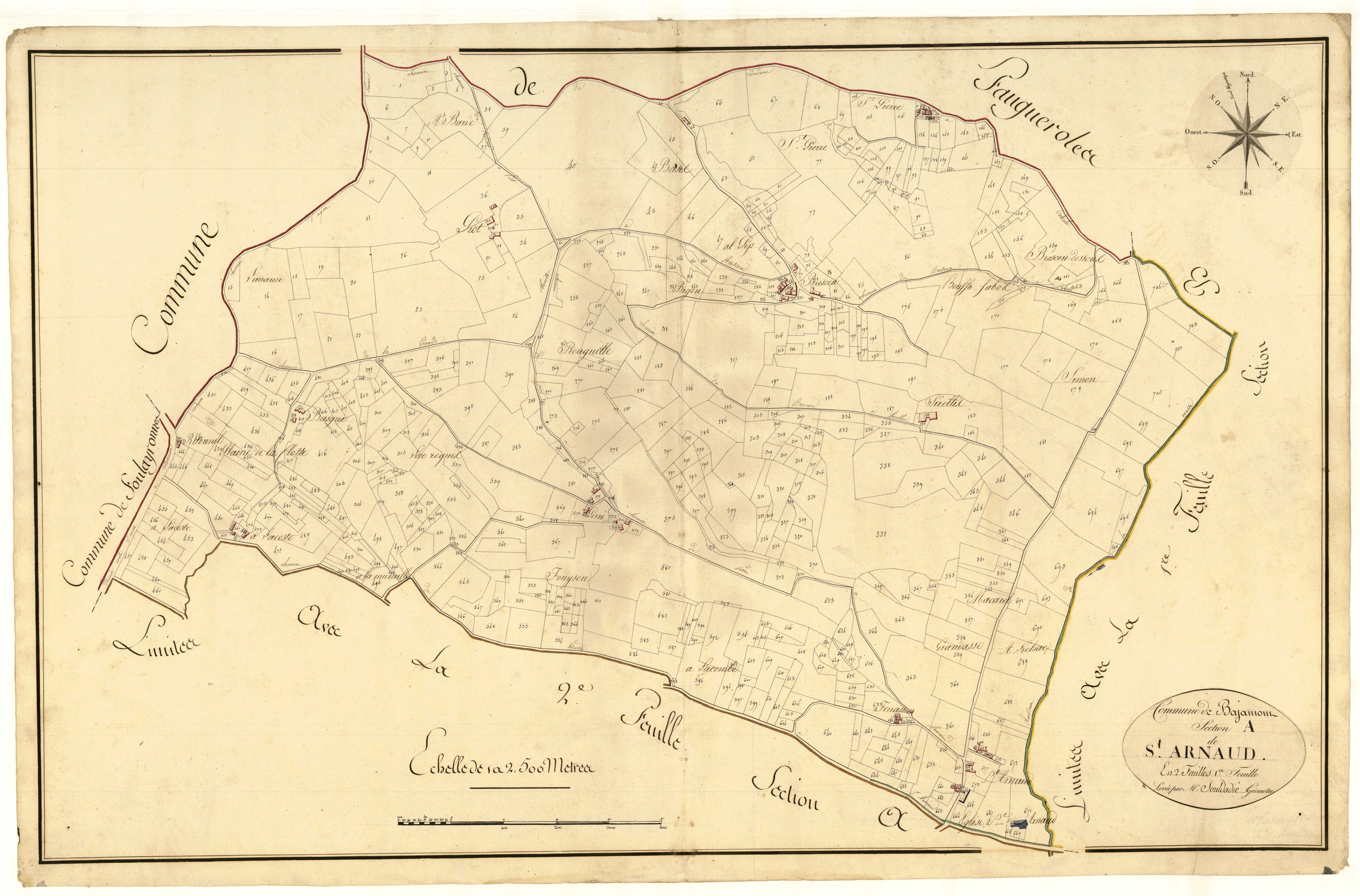 Plan primitif, atlas-A1 Saint-Arnaud, Bajamont