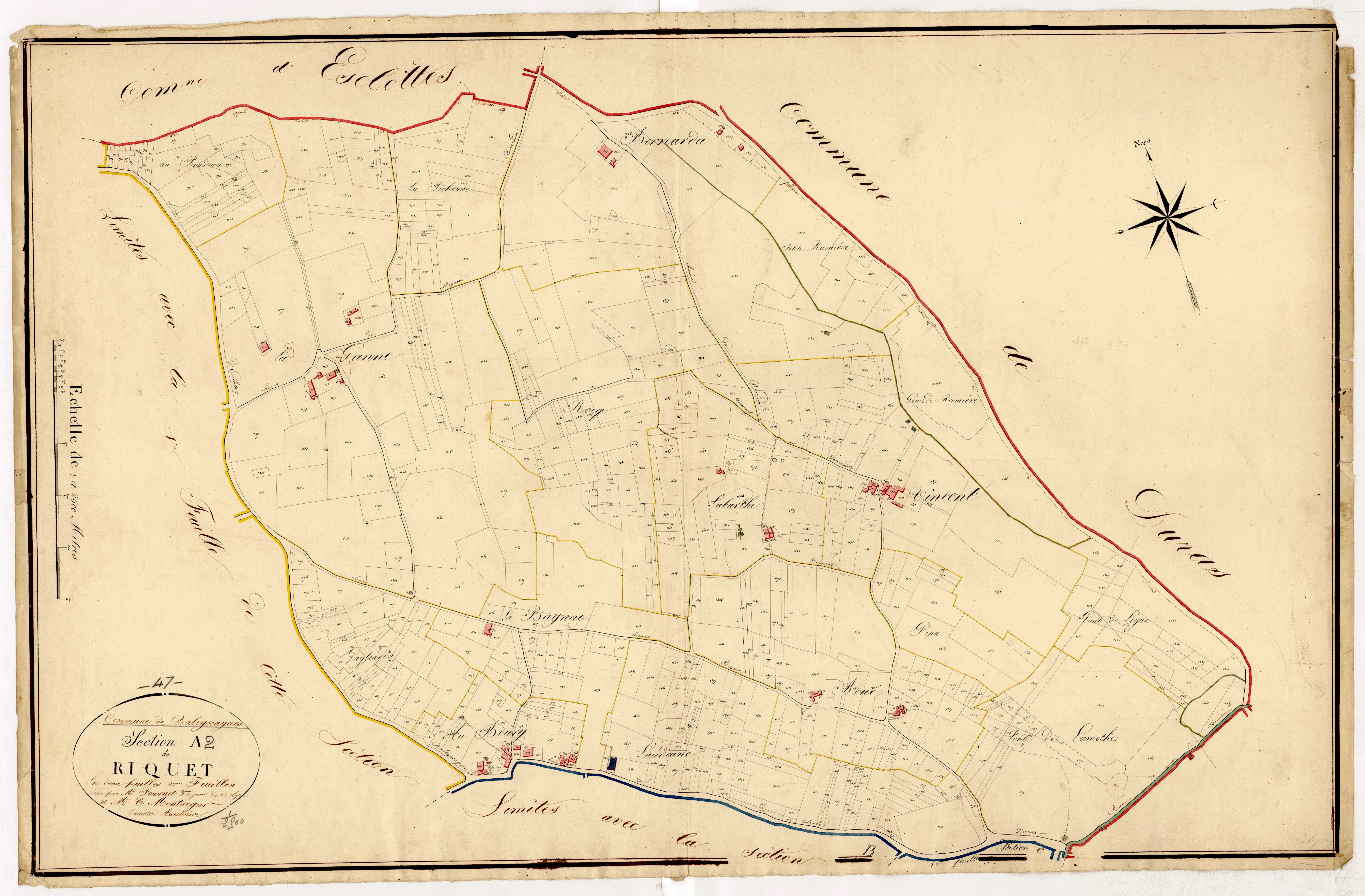 Plan napoléonien, atlas-A2 Riquet, Baleyssagues