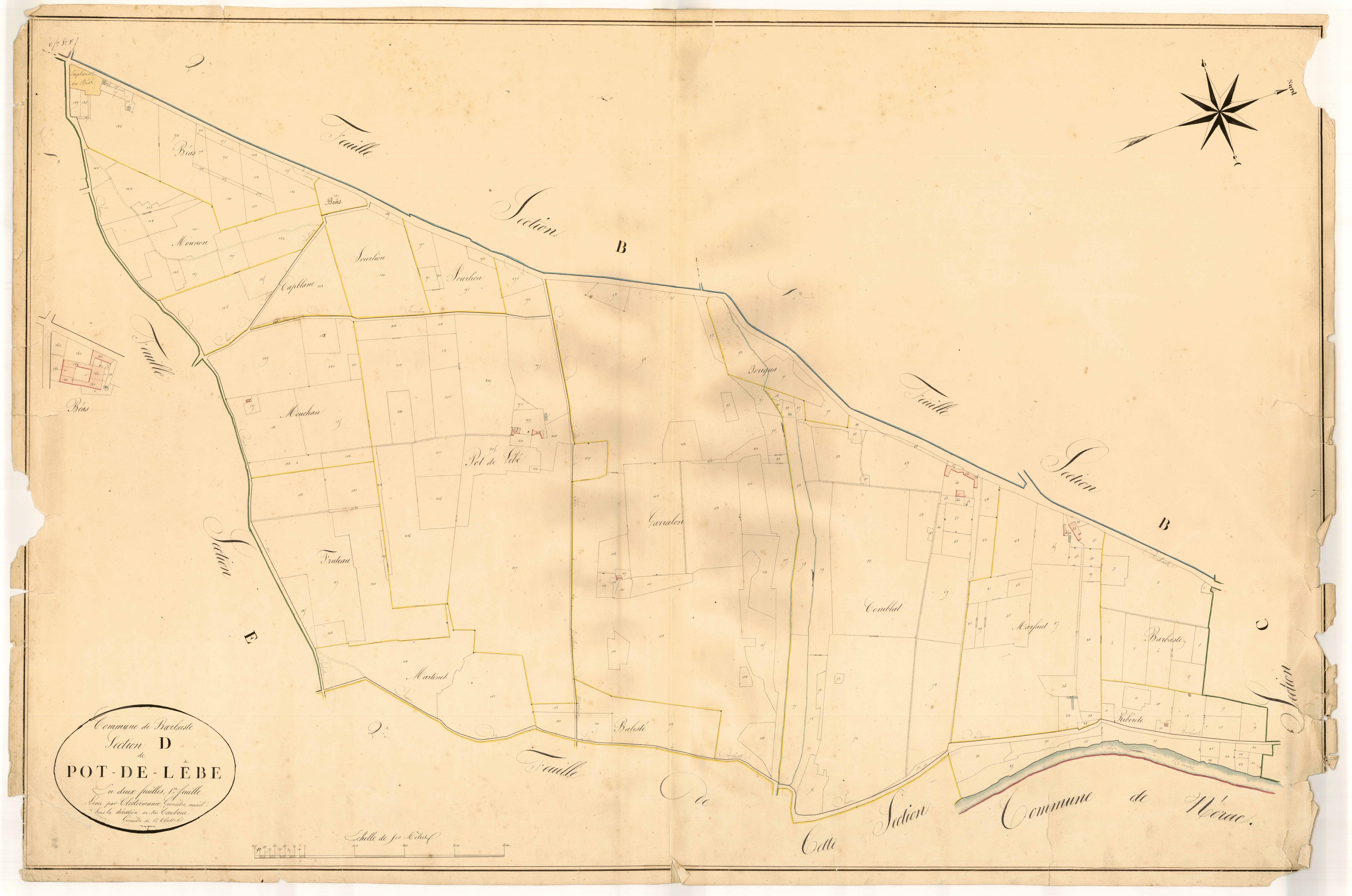 Plan napoléonien, atlas-D1 Pot-de-Lègue, Barbaste