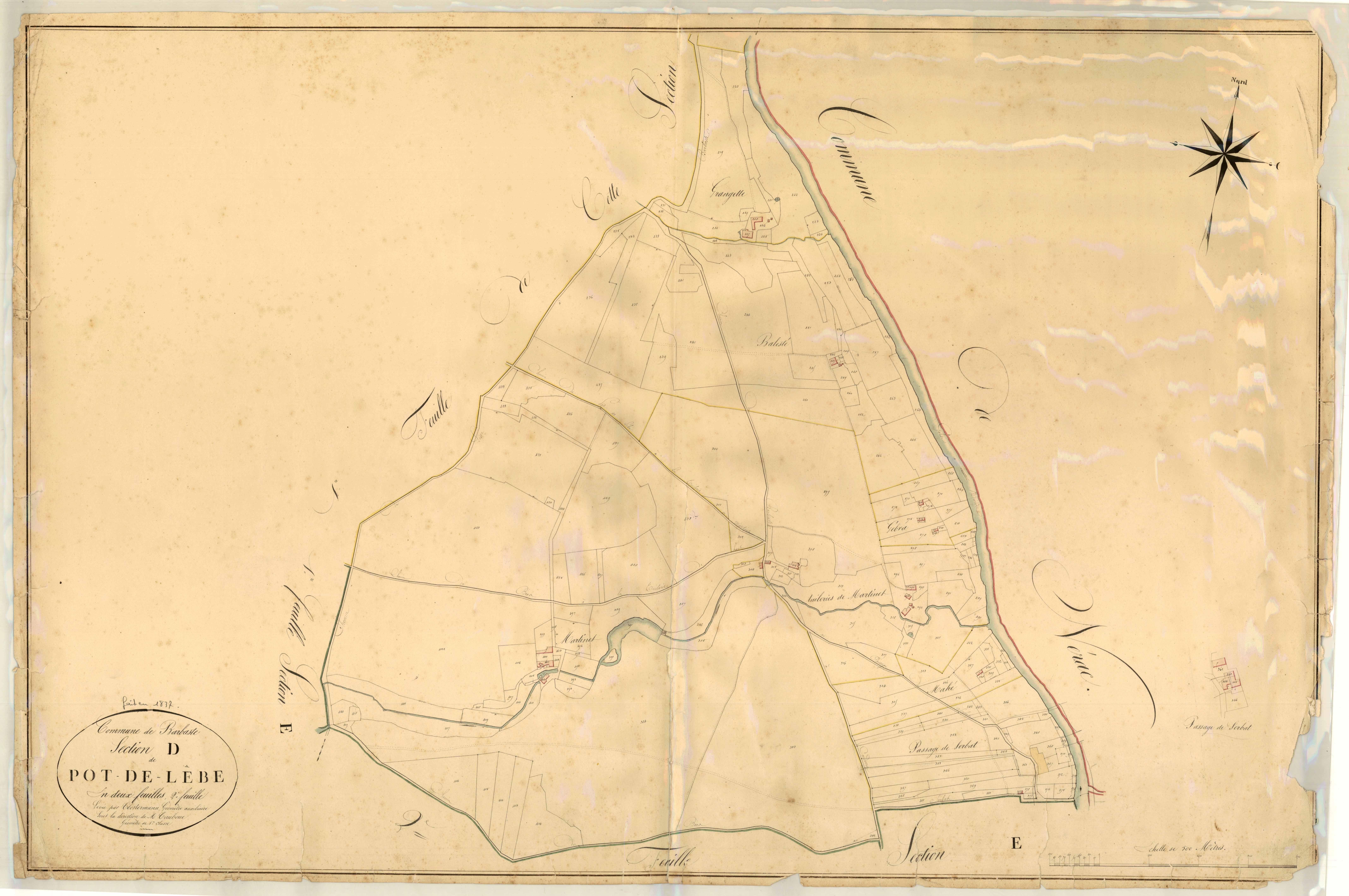 Plan napoléonien, atlas-D2 Pot-de-Lègue, Barbaste