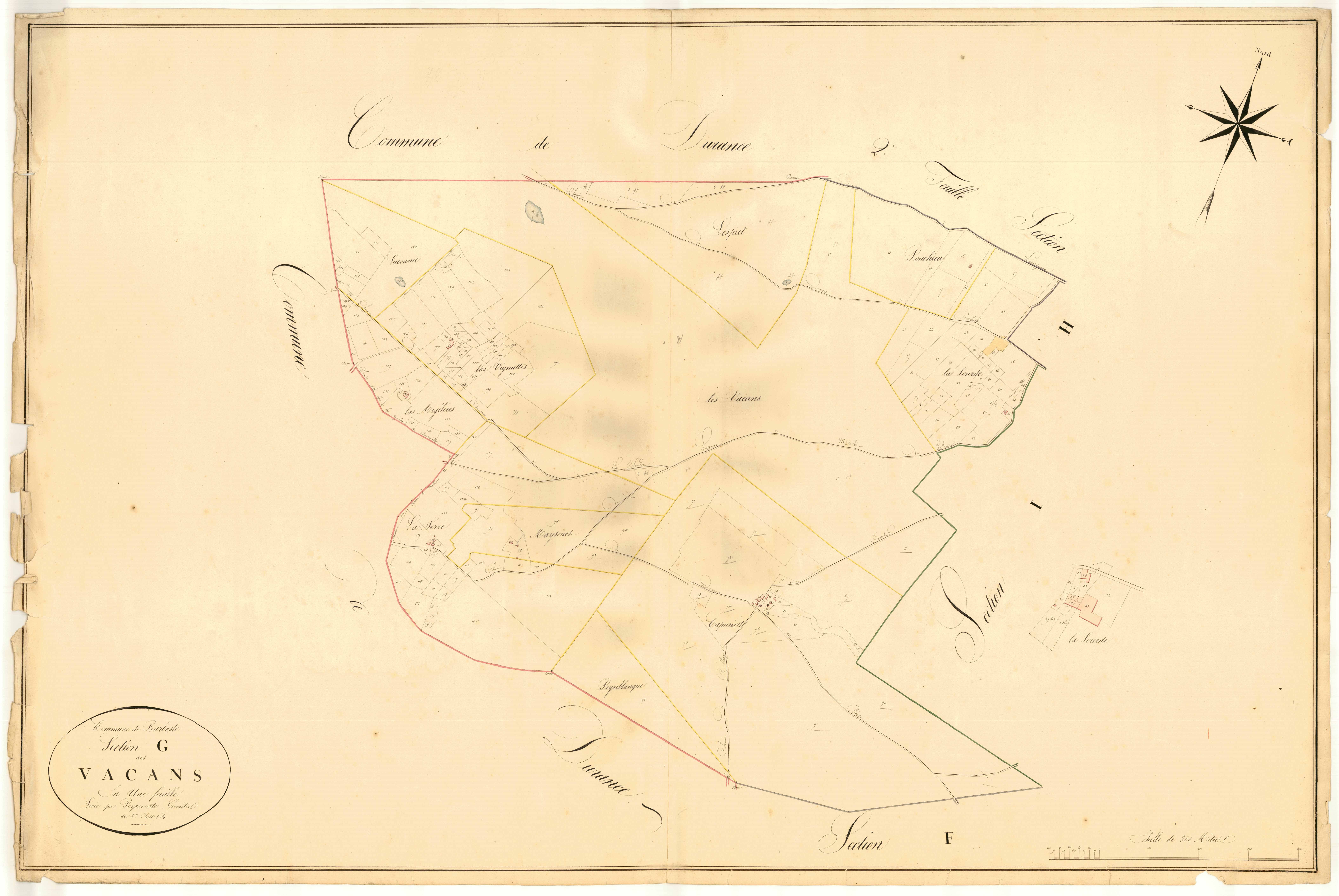 Plan napoléonien, atlas-G Vacans, Barbaste