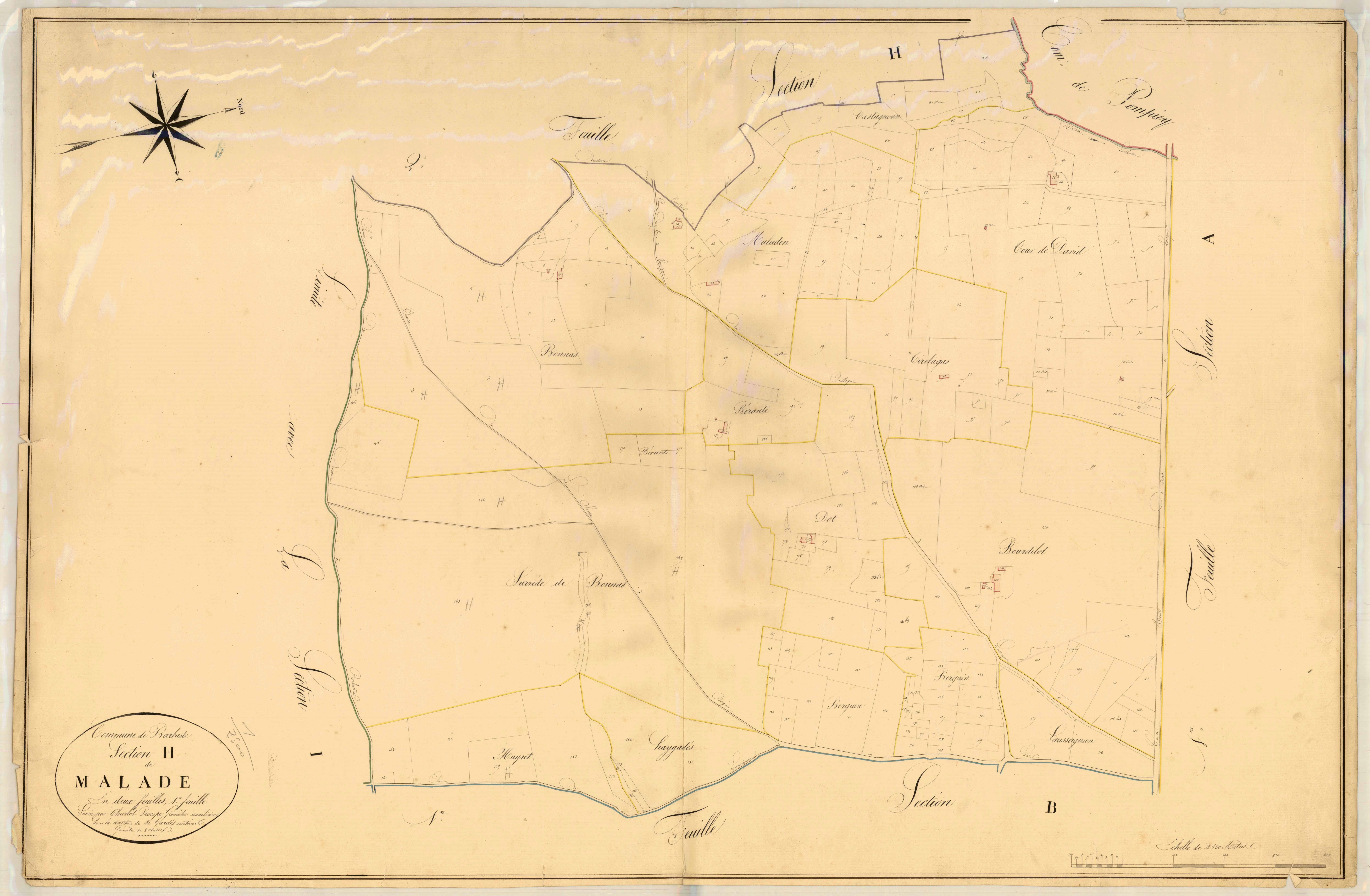 Plan napoléonien, atlas-H1 Maladen, Barbaste