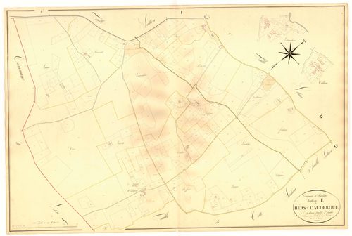 Plan napoléonien, atlas-E1 Béas et Cauderoue, Barbaste