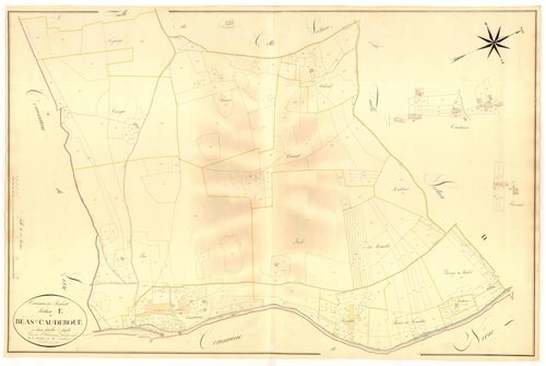Plan napoléonien, atlas-E2 Béas et Cauderoue, Barbaste