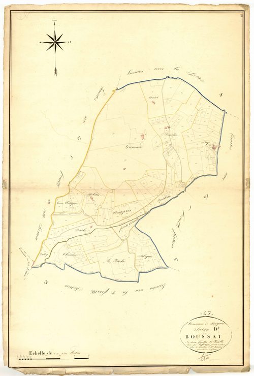 Plan napoléonien, atlas-D2 Boussat, Bazens