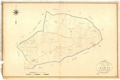 Plan napoléonien, atlas-C1 Bazens, Bazens