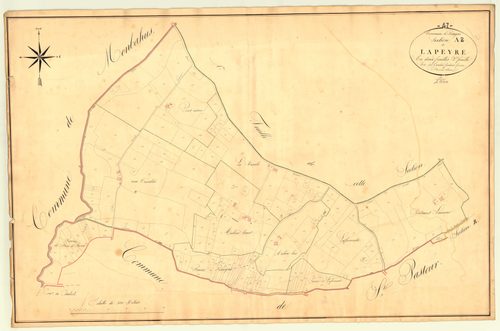 Plan napoléonien, atlas-A2 La Peyre, Beaugas