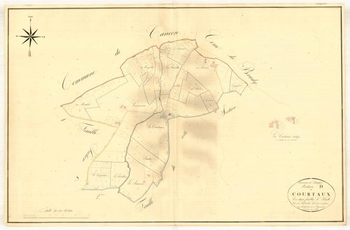 Plan napoléonien, atlas-D1 Courteaux, Beaugas