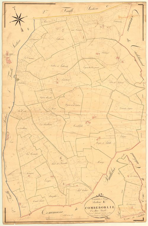 Plan napoléonien, atlas-E Combe-Borlie, Beaugas