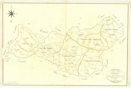 Plan napoléonien, atlas-Tableau d'assemblage, Beaugas