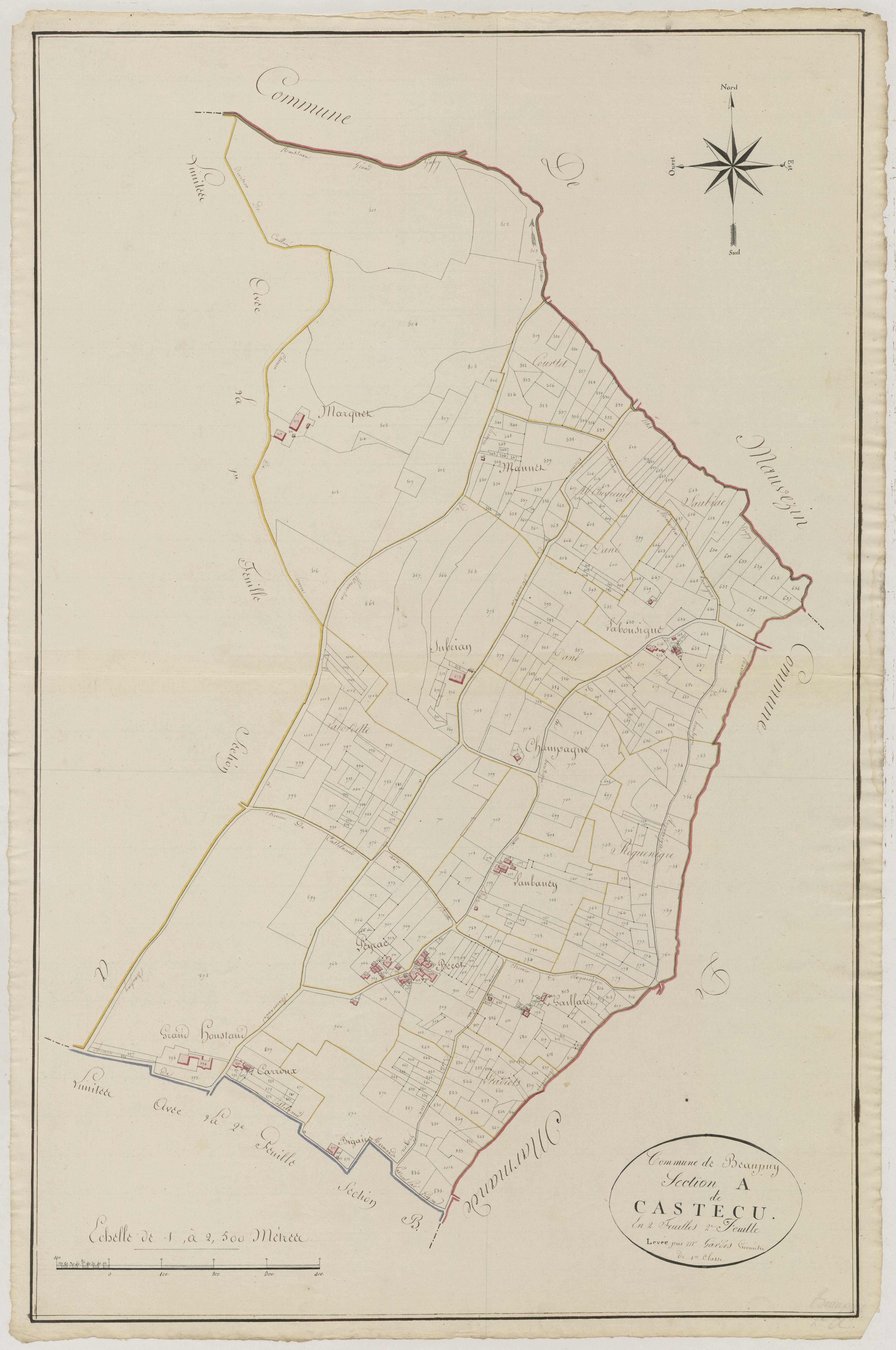 Plan primitif, atlas-A2 Castecu, Beaupuy