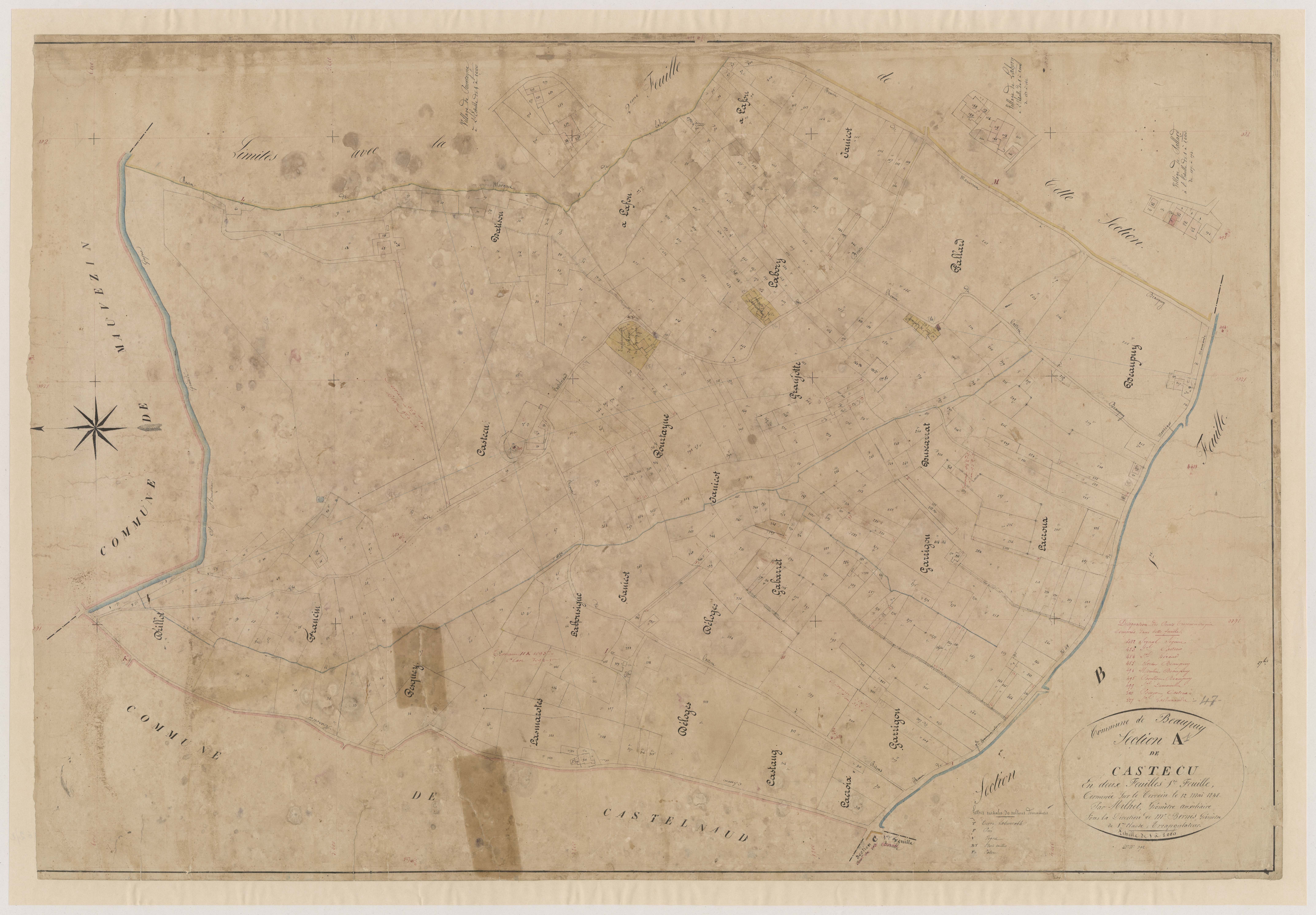 Plan napoléonien-A1 Castecu, Beaupuy