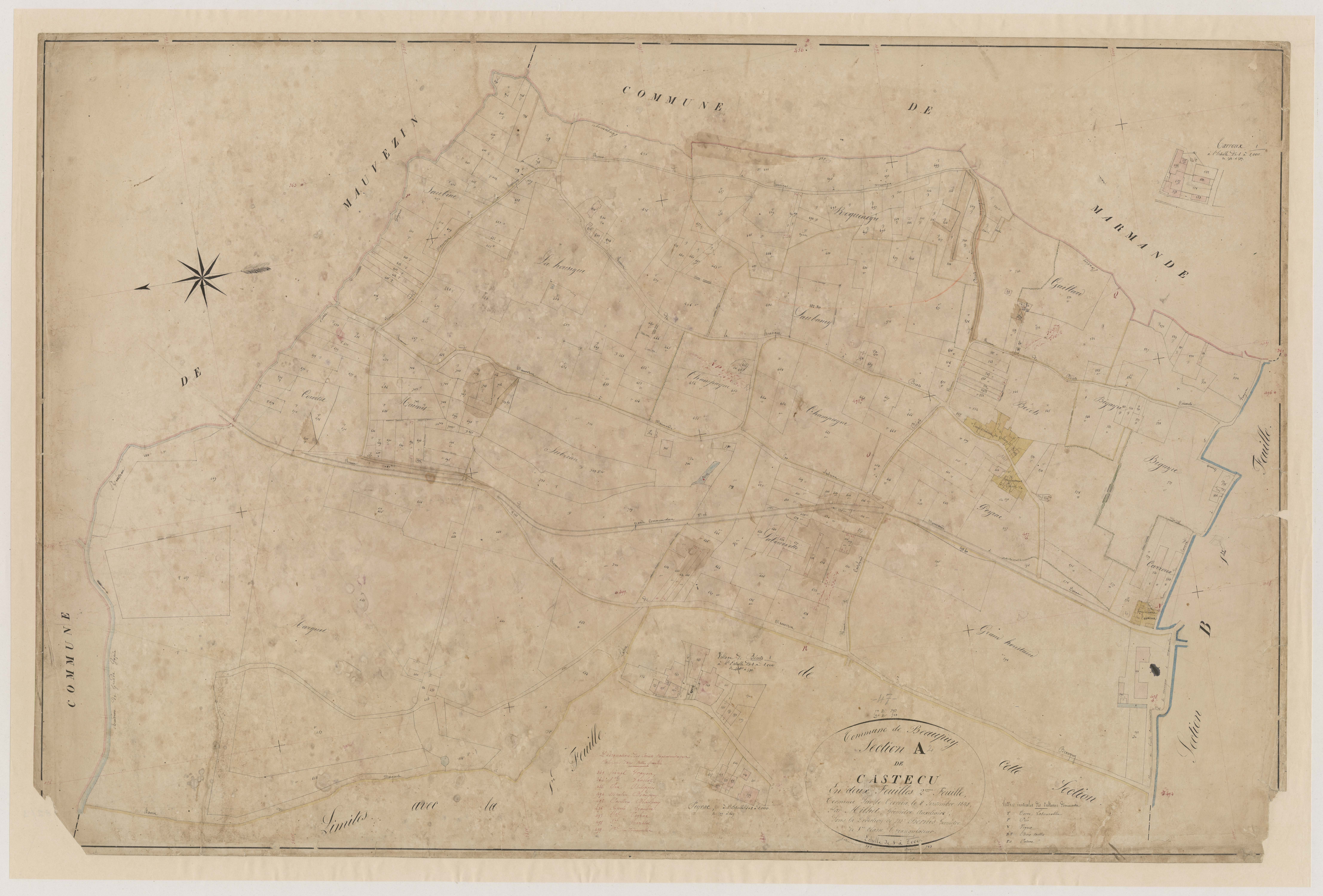 Plan napoléonien-A2 Castecu, Beaupuy