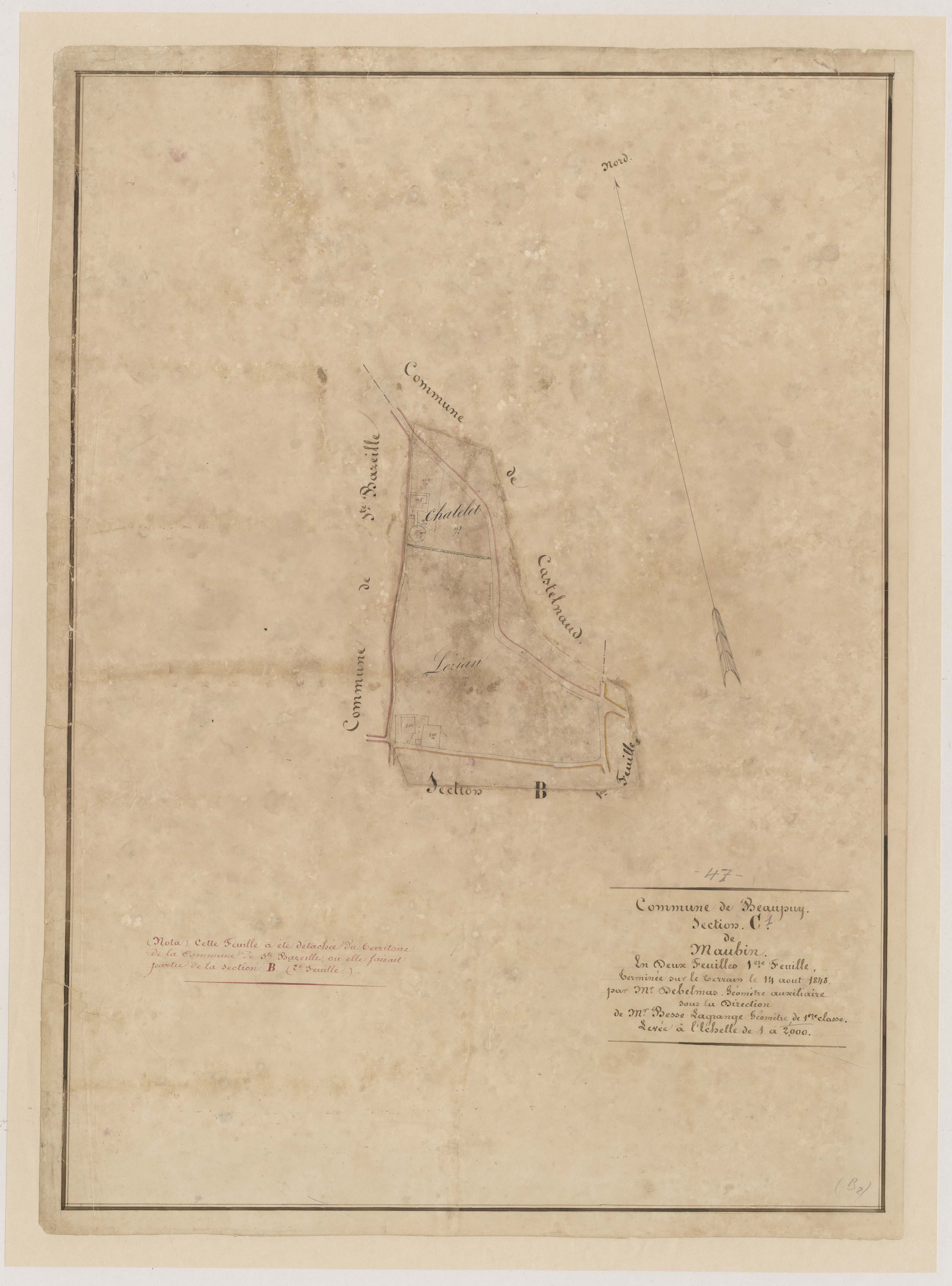 Plan napoléonien-C1 Maubin, Beaupuy
