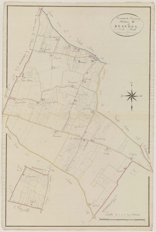 Plan primitif, atlas-B1 Beaupuy, Beaupuy