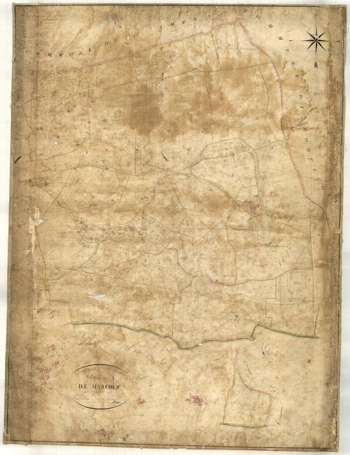 Plan napoléonien, feuille préparatoire-A1 Marcoux, Beauville