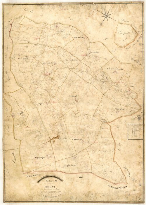 Plan napoléonien, feuille préparatoire-G1 Bimon, Beauville