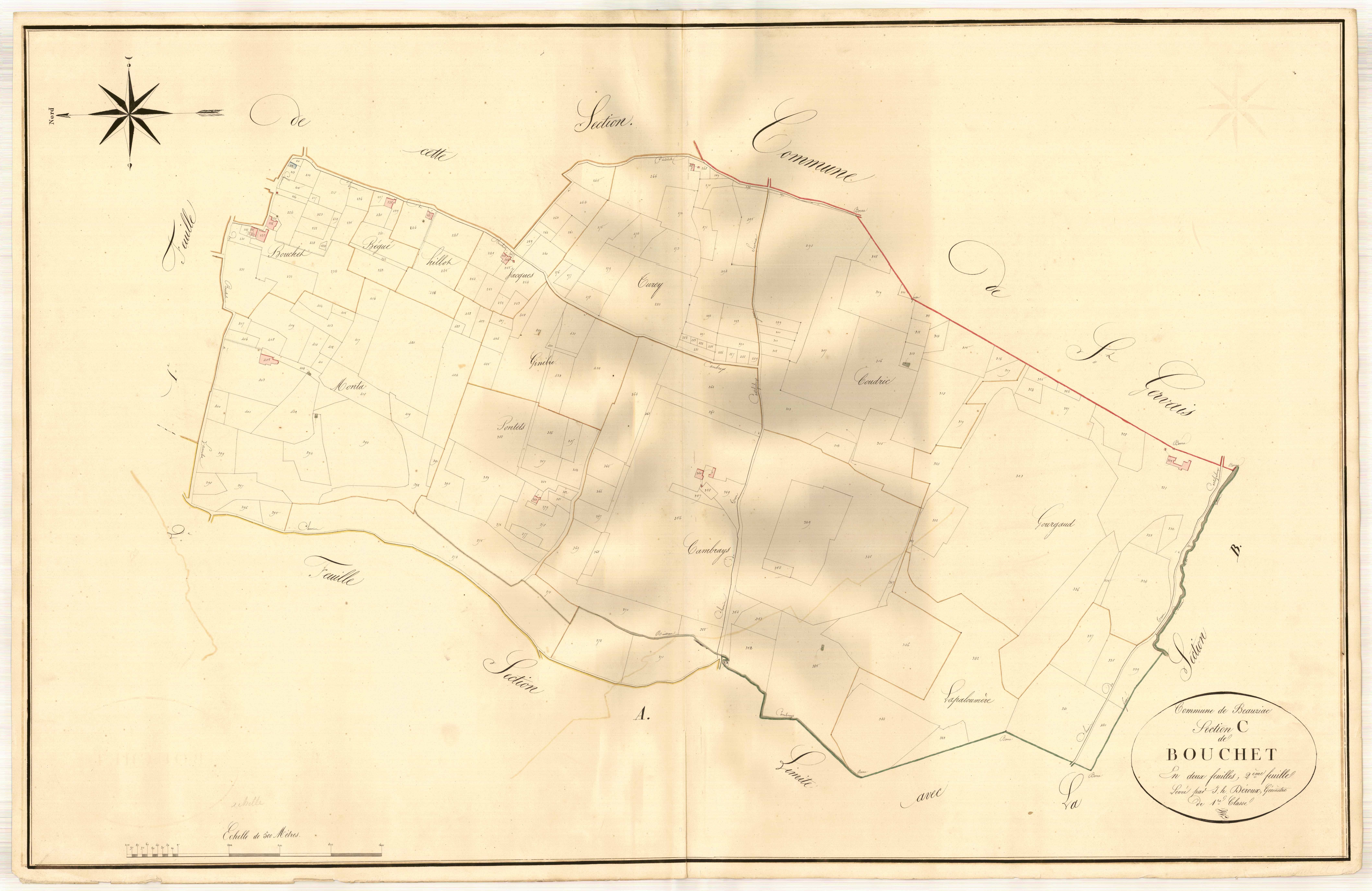 Plan napoléonien, atlas-C2 Bouchet, Beauziac