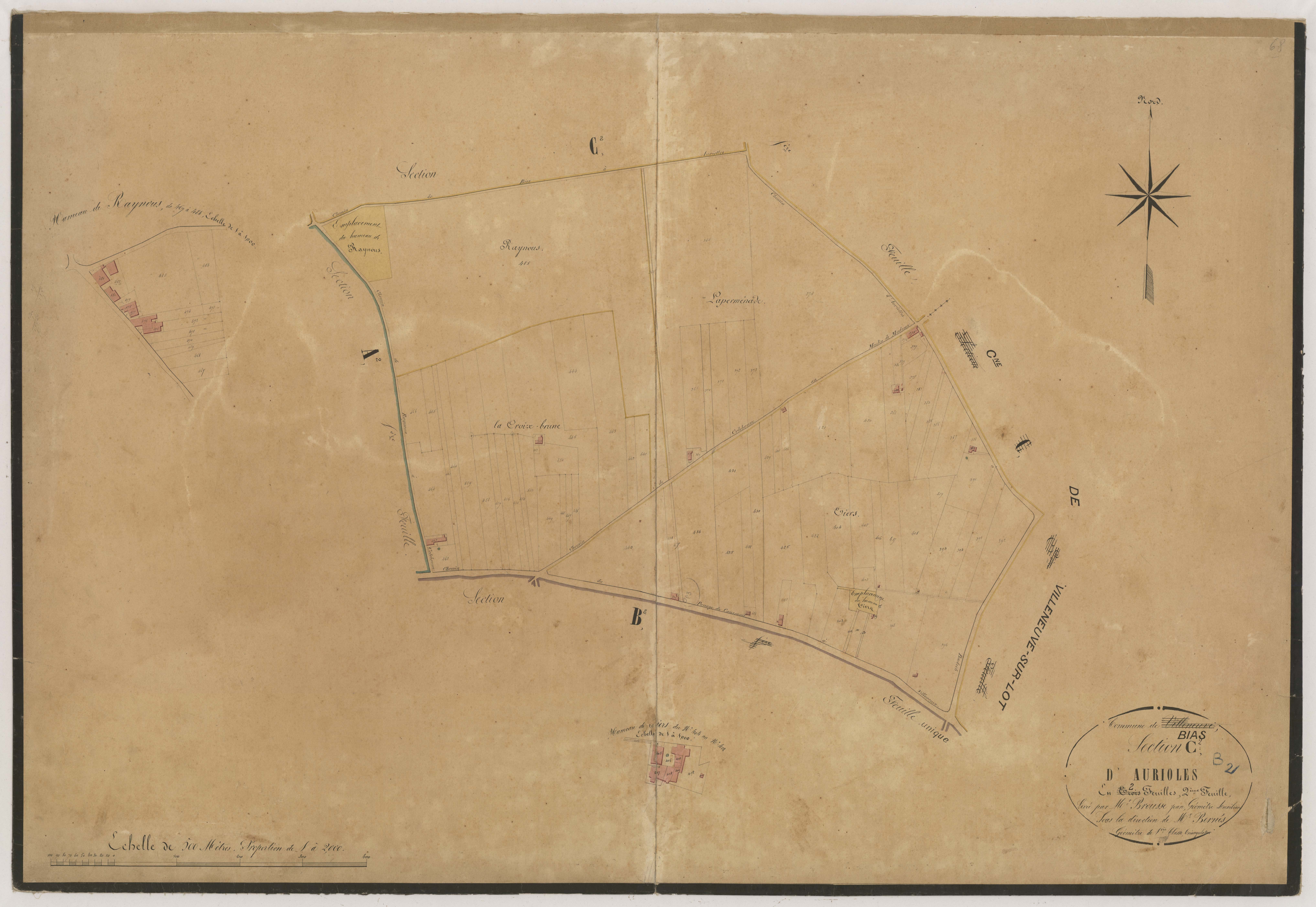 Plan napoléonien-B2 D’Aurioles, Bias