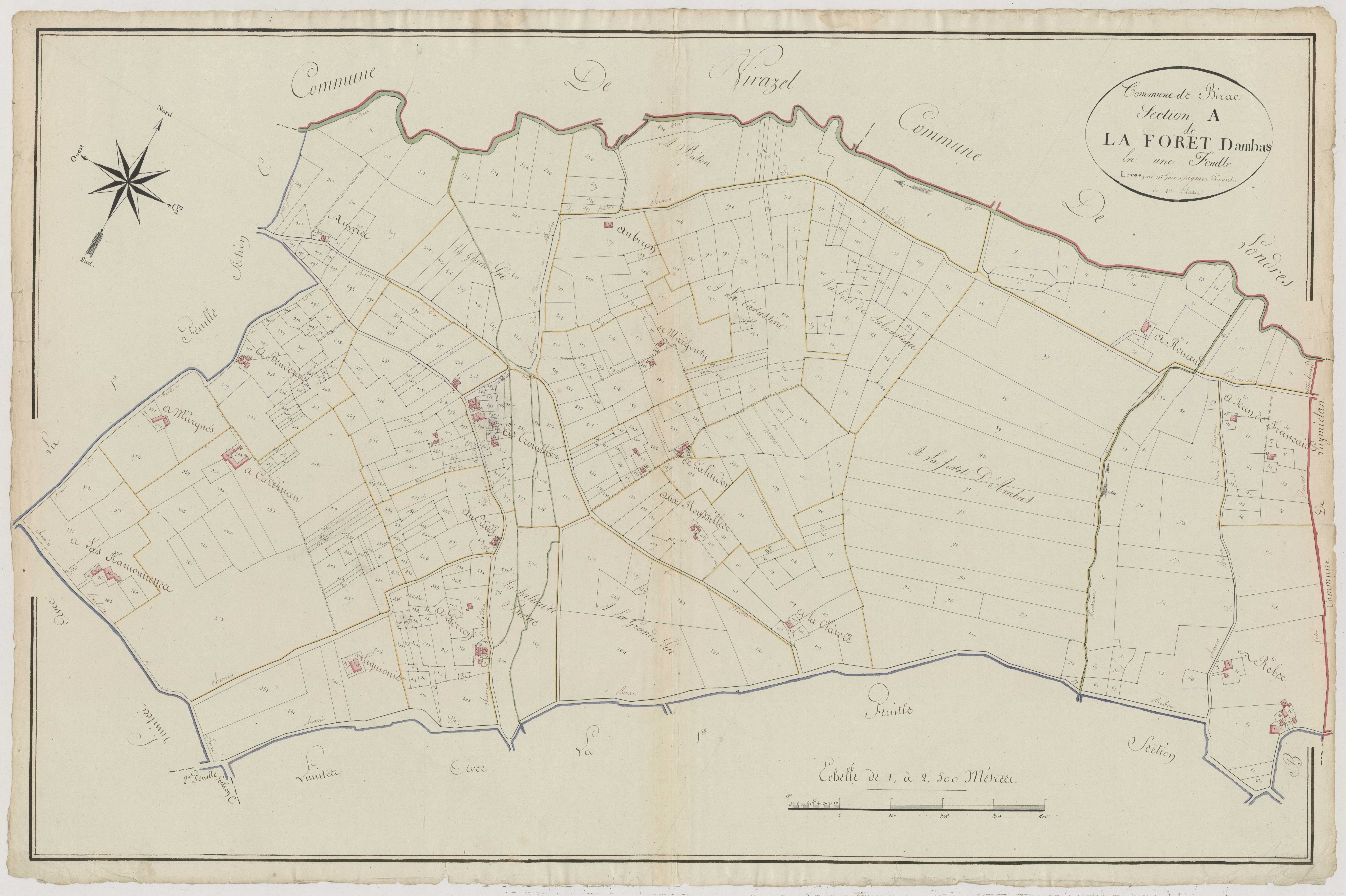 Plan primitif, atlas-A La Forêt dambas, Birac-sur-Trec
